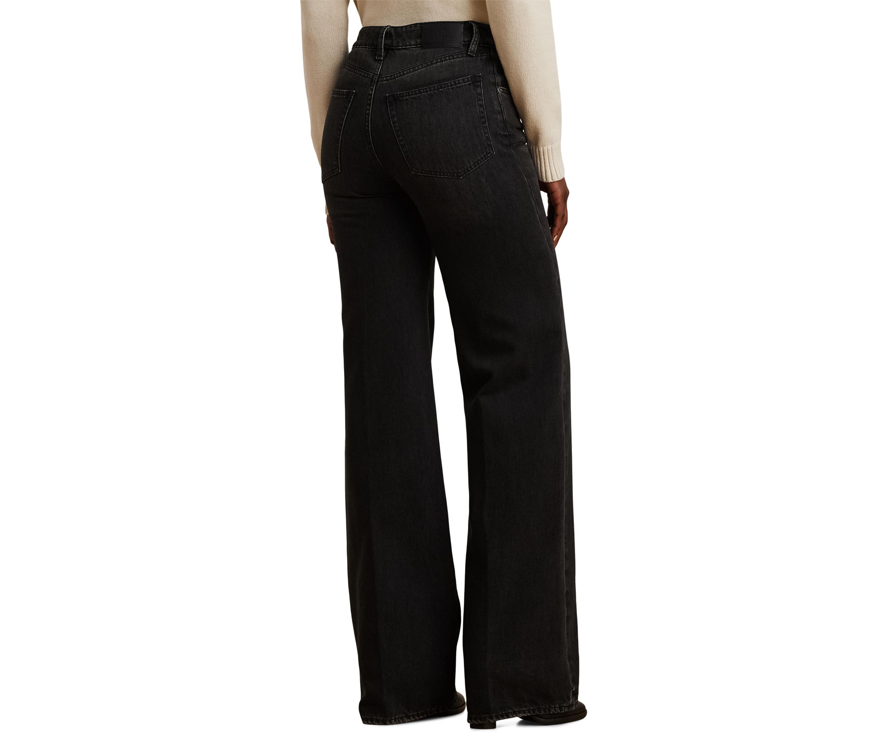 Mid Rise Wide Leg Jeans