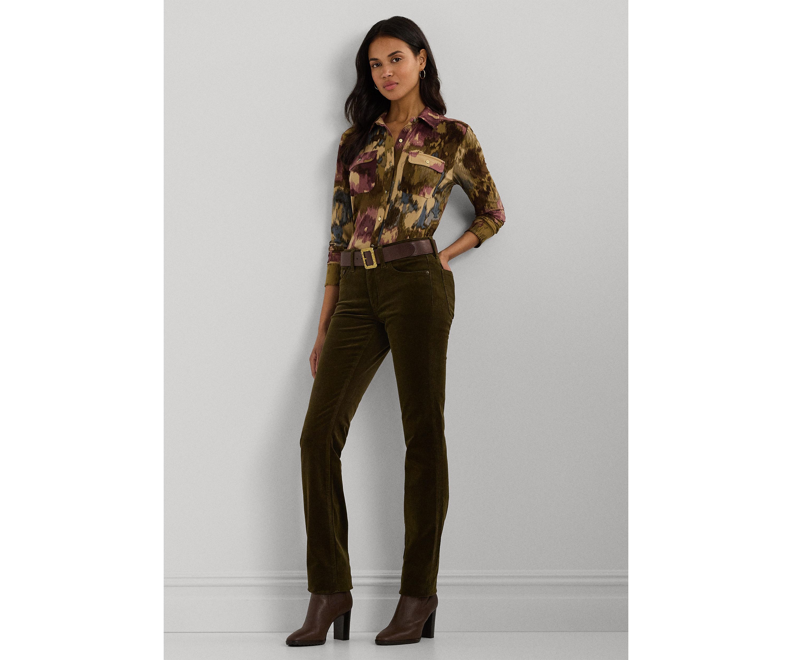Womens Slim Fit Floral Stretch Jersey Shirt