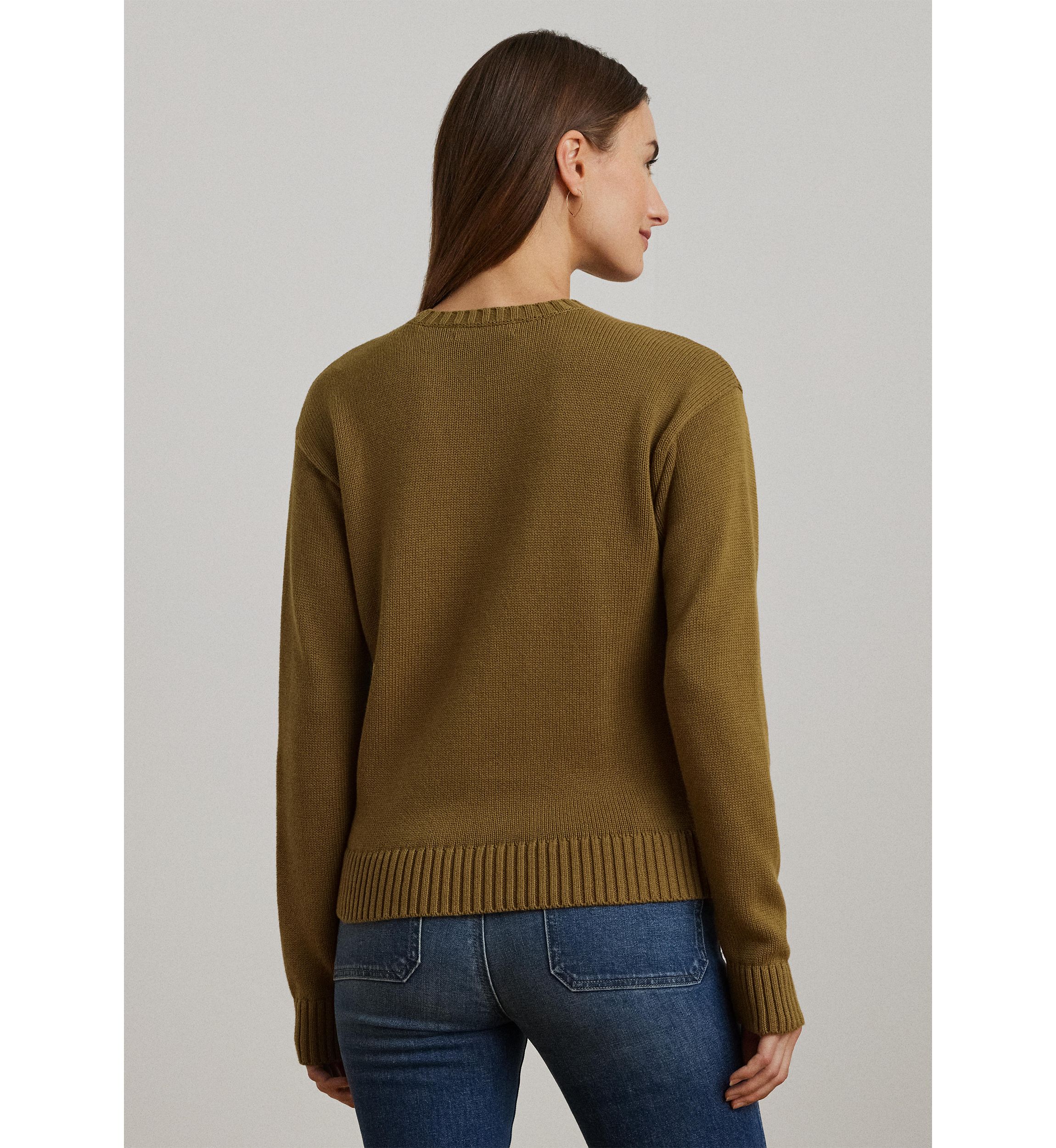 Intarsia Knit Beagle Cotton Sweater