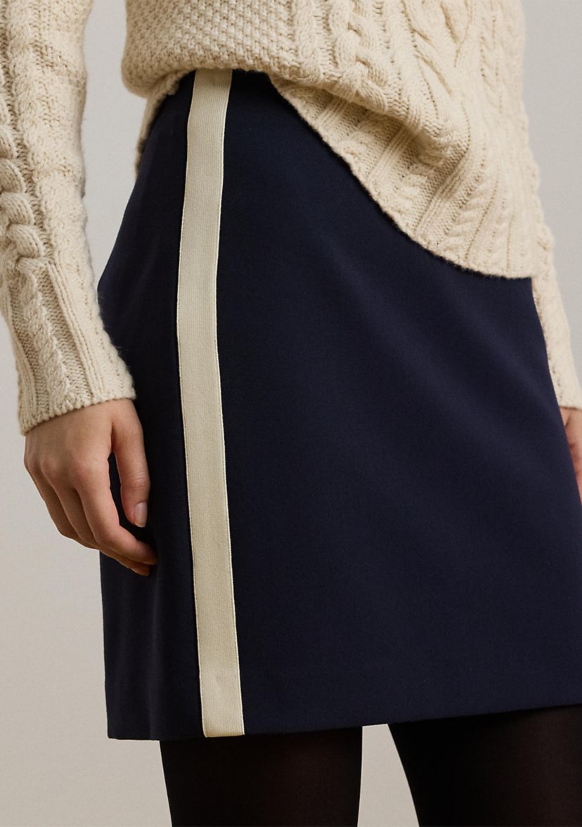 Womens Two-Tone Pencil Miniskirt