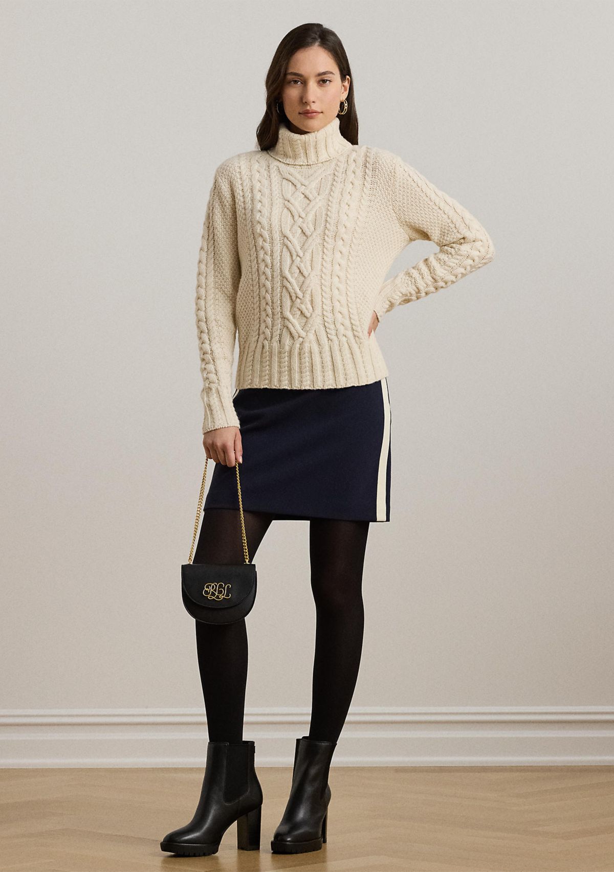 Womens Two-Tone Pencil Miniskirt