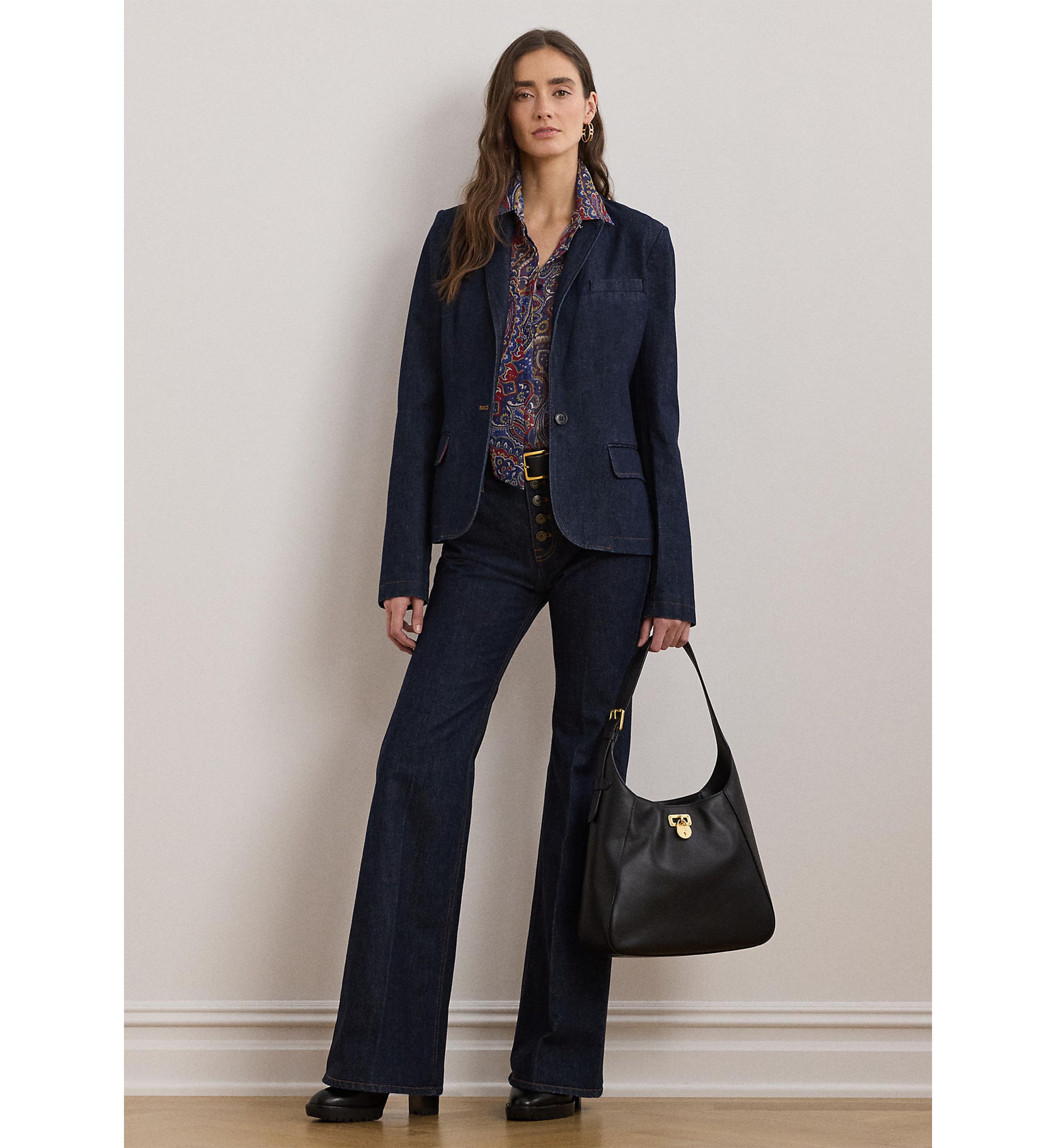 Womens Classic Fit Print Chiffon Tie-Neck Shirt