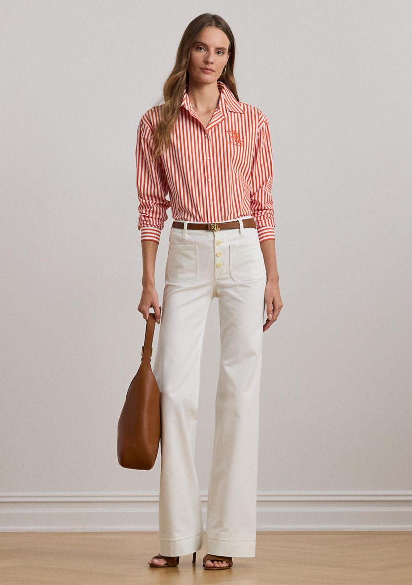 Relaxed Fit Striped Broadcloth Shirt