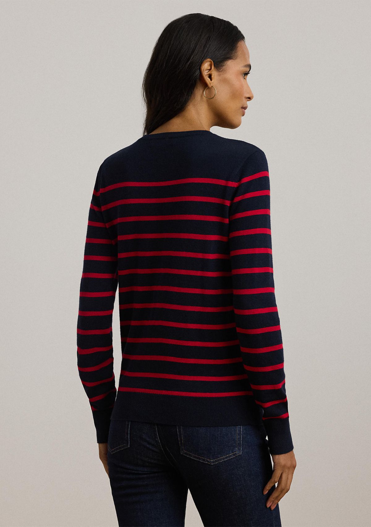 Striped Cotton Blend Sweater