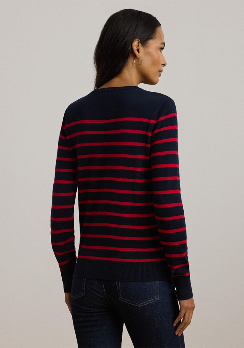 Striped Cotton Blend Sweater