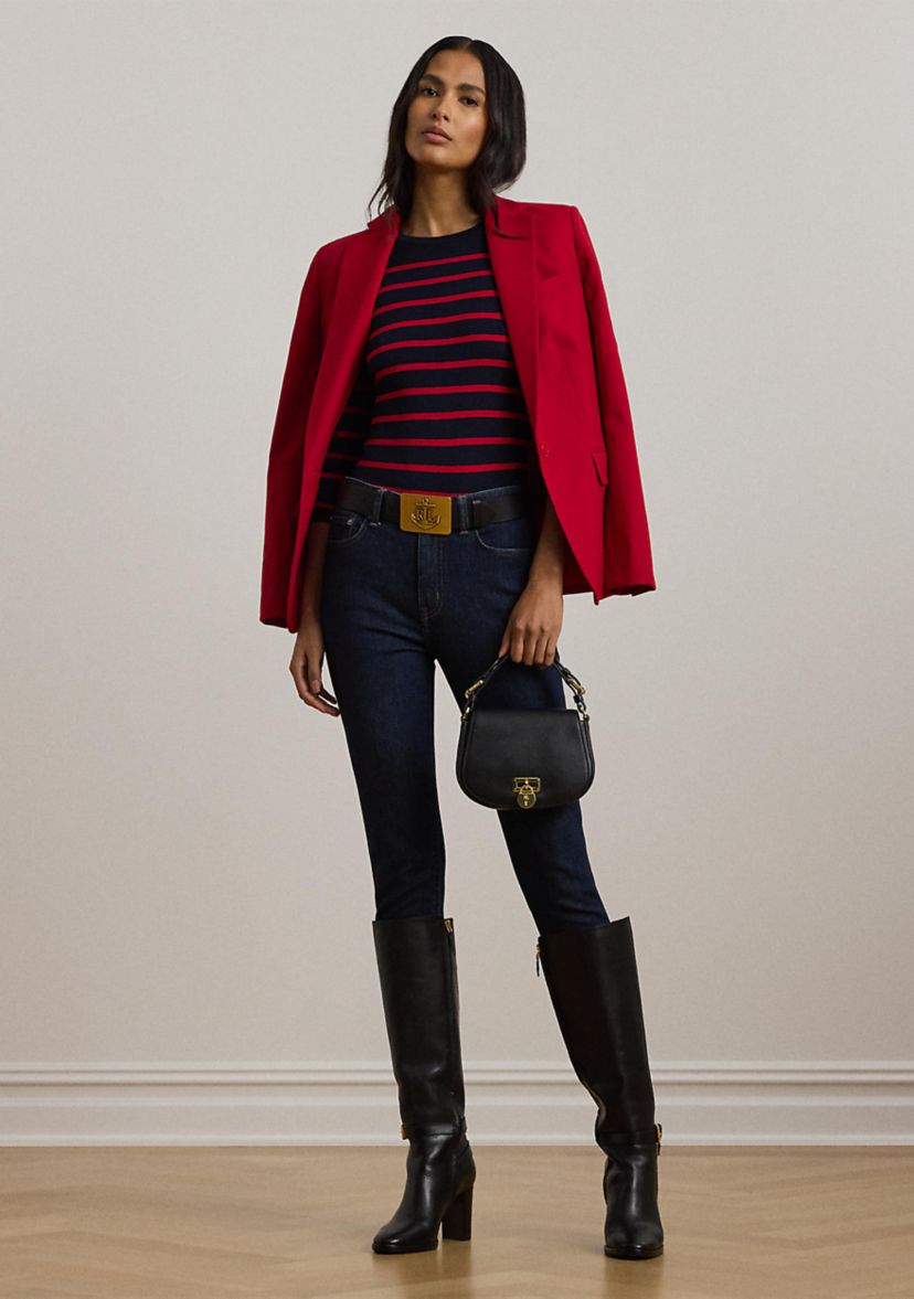 Striped Cotton Blend Sweater