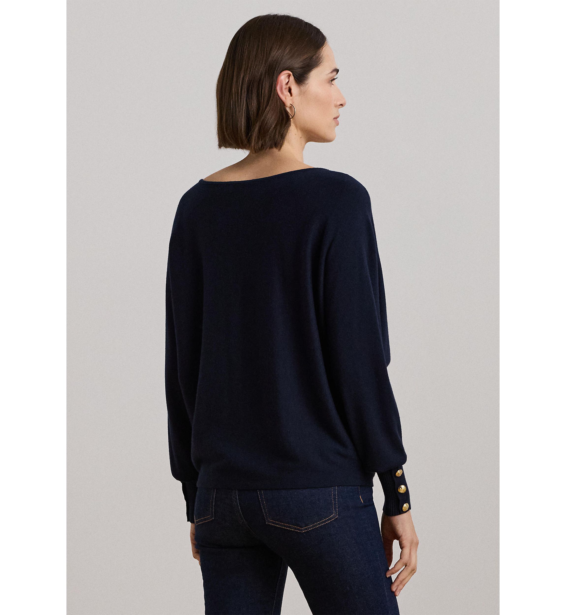 Cotton Blend Dolman Sleeve Sweater