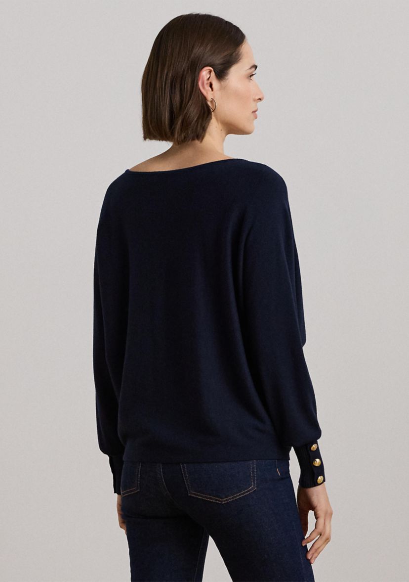 Cotton Blend Dolman Sleeve Sweater