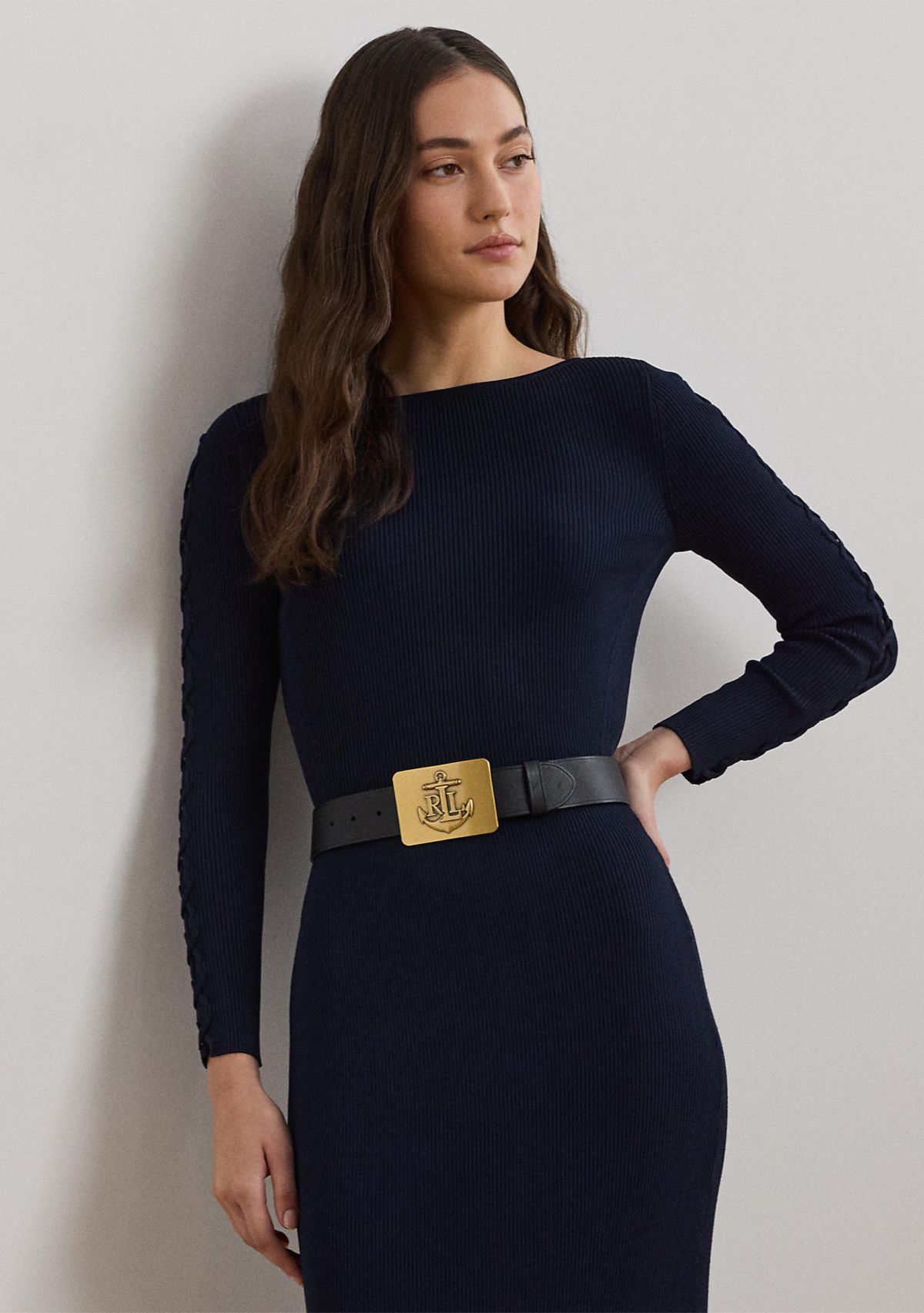 Rib Knit Boat Neck Sweater