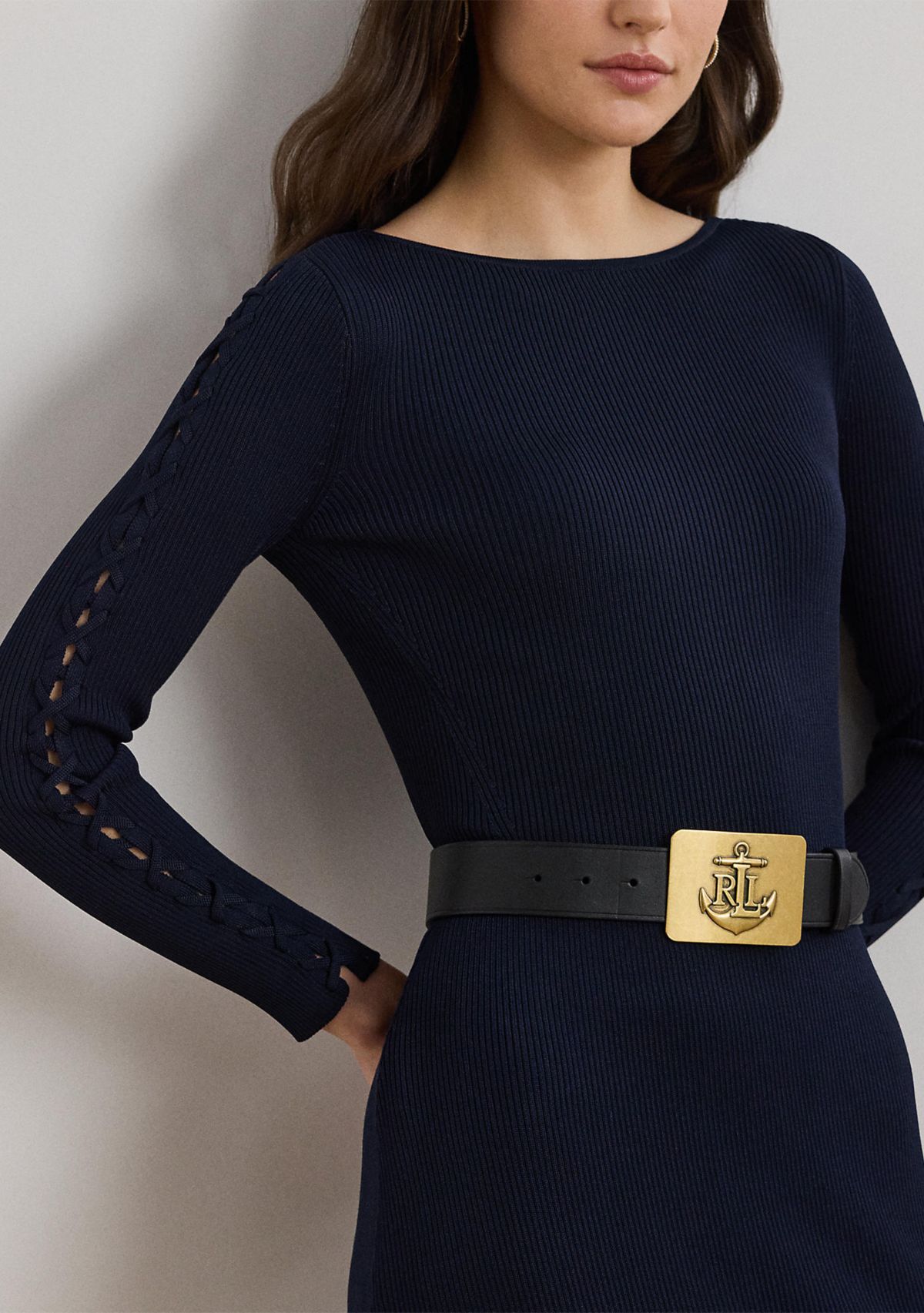 Rib Knit Boat Neck Sweater