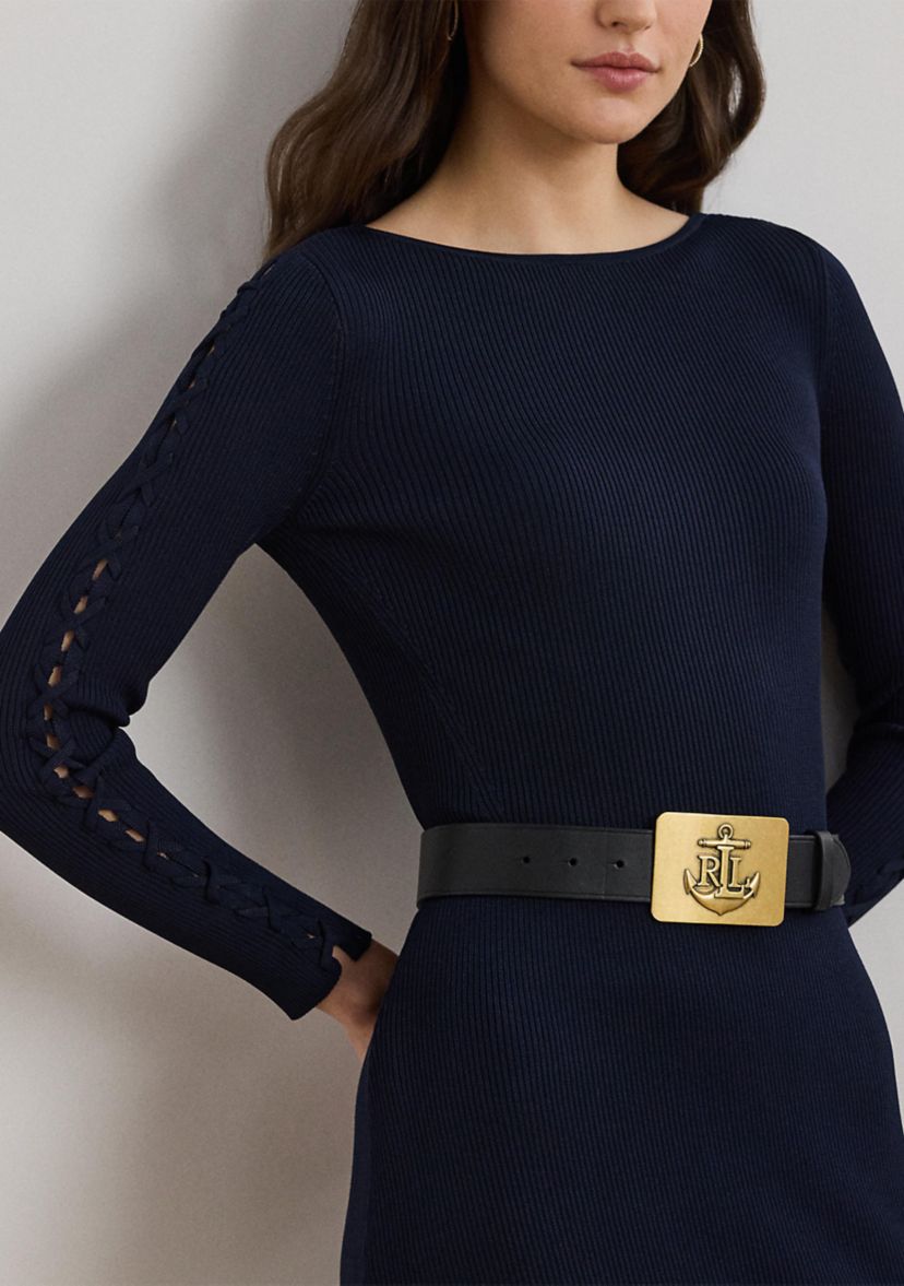 Rib Knit Boat Neck Sweater