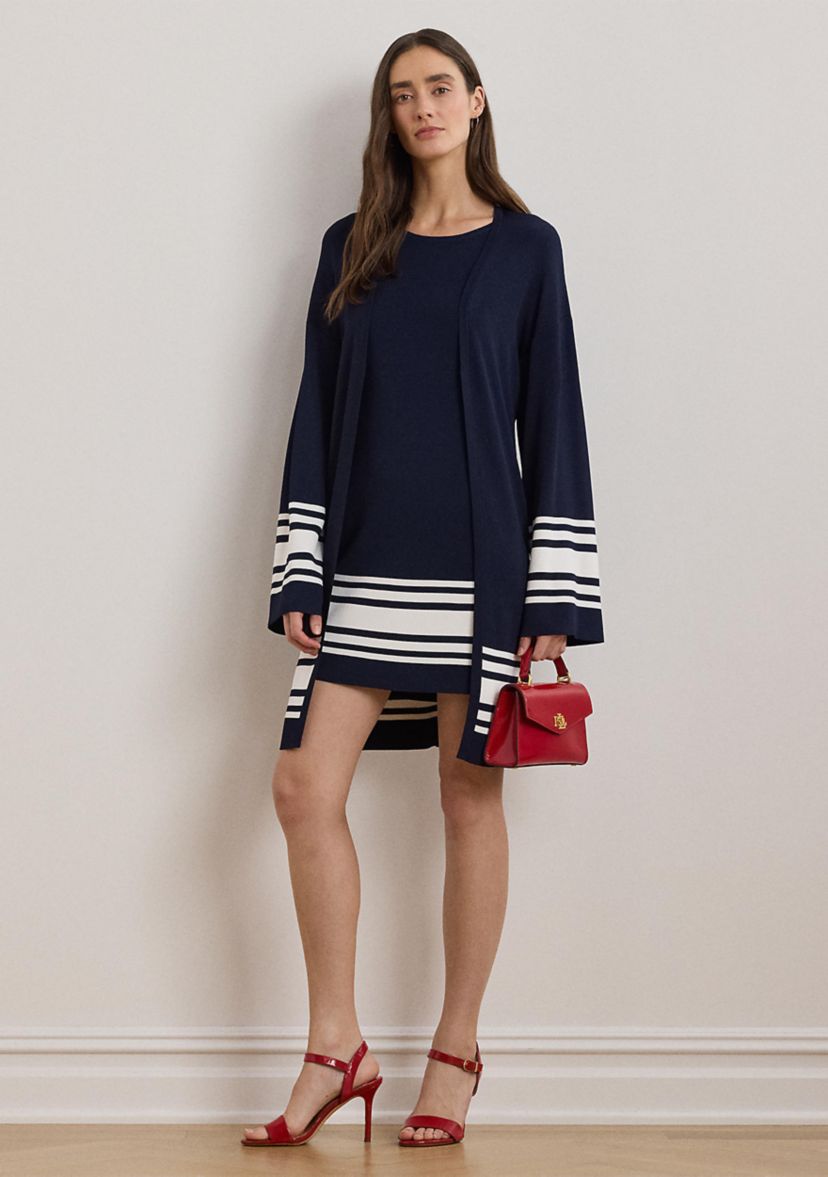ralph lauren women dresses Women's Cream & Jumpsuits | Up to 50% Off Styled with a classic crewneck and short sleeves Women's Cotton Long-Sleeve Dress
