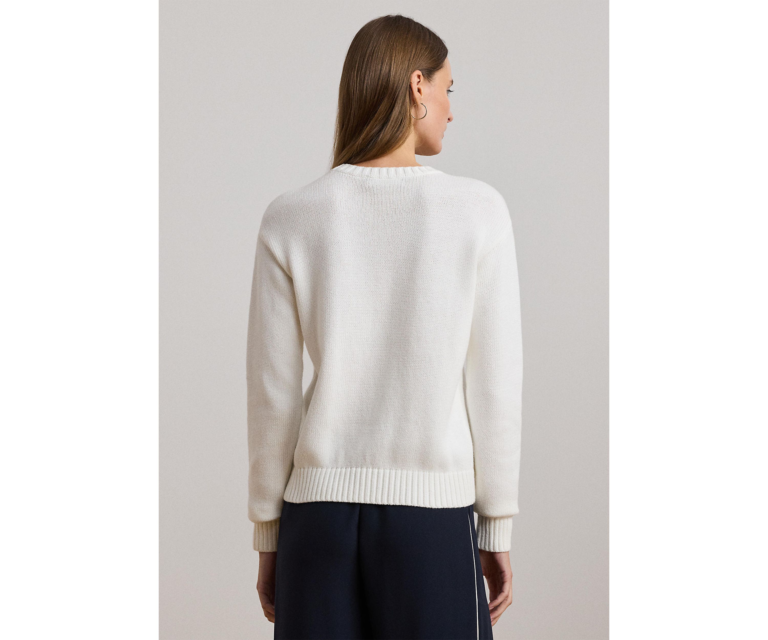 Anchor Logo Combed Cotton Sweater