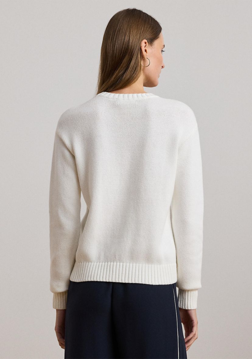 Anchor Logo Combed Cotton Sweater