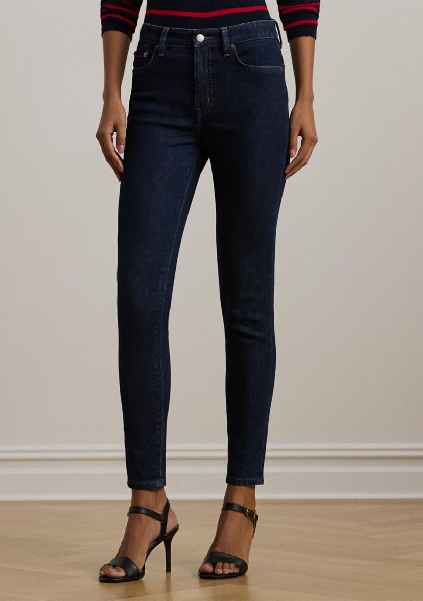 Womens High-Rise Skinny Ankle Jeans