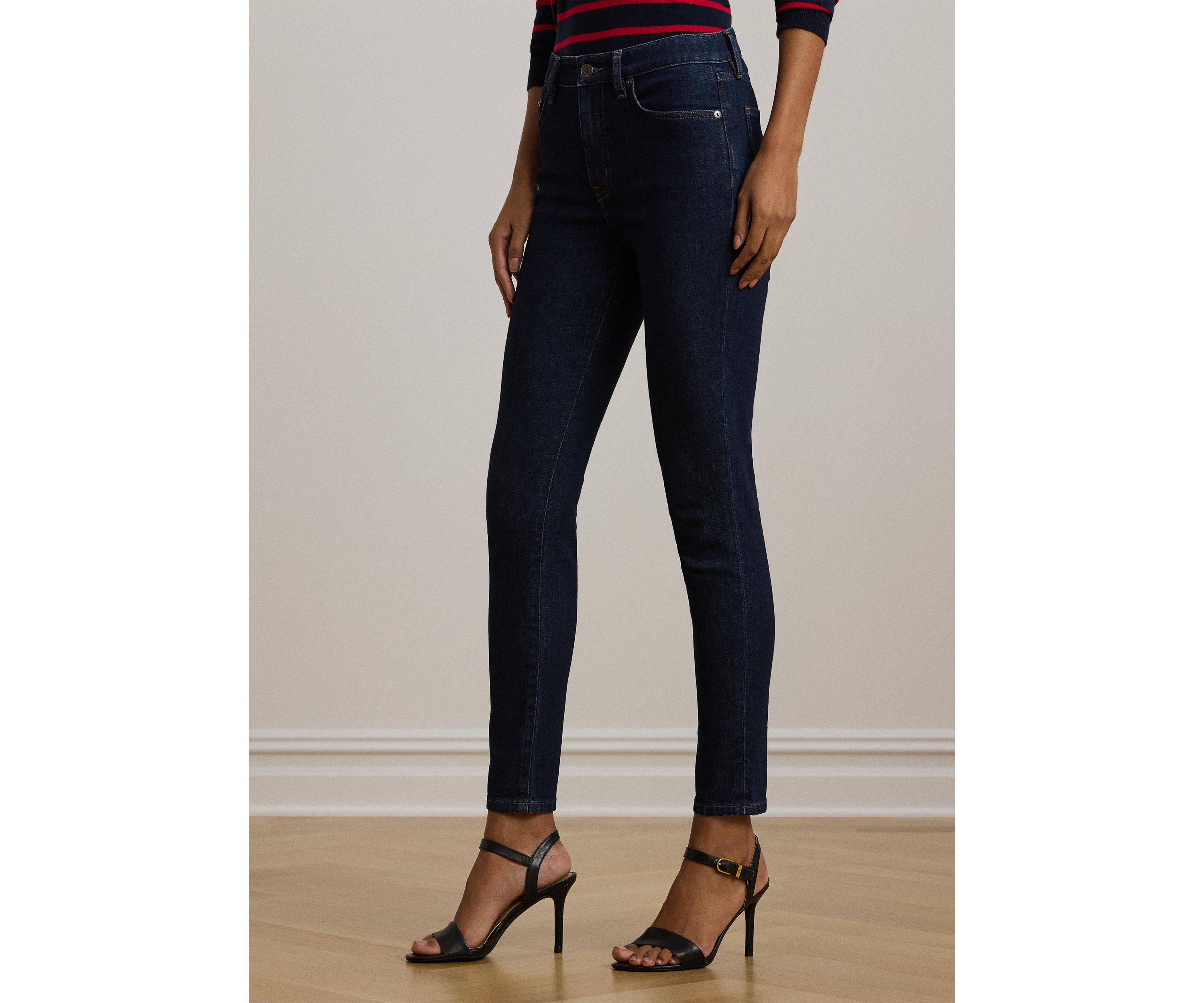 Womens High-Rise Skinny Ankle Jeans
