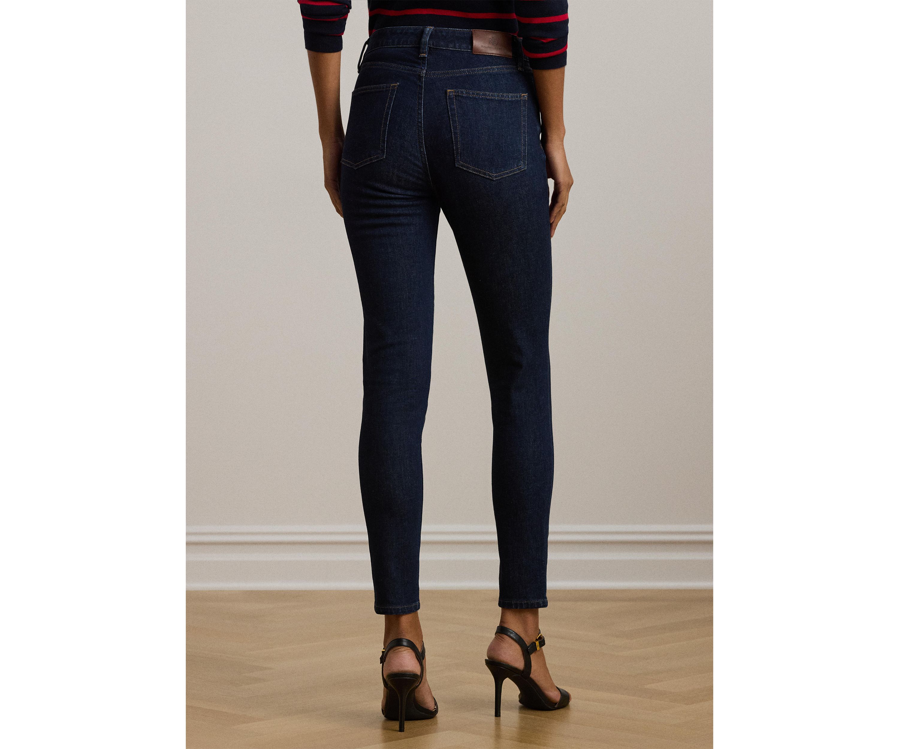 Womens High-Rise Skinny Ankle Jeans