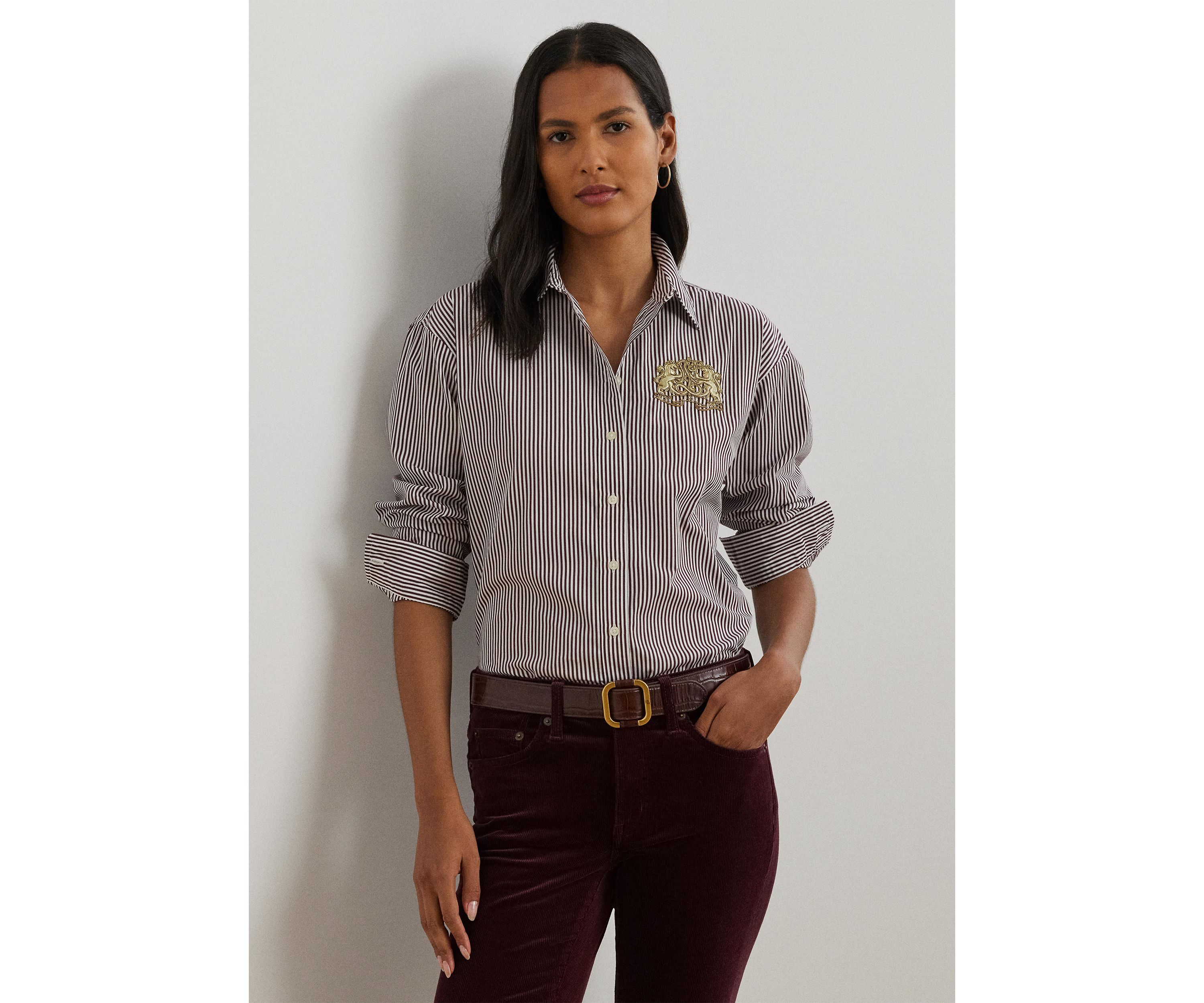 Relaxed Fit Striped Broadcloth Shirt