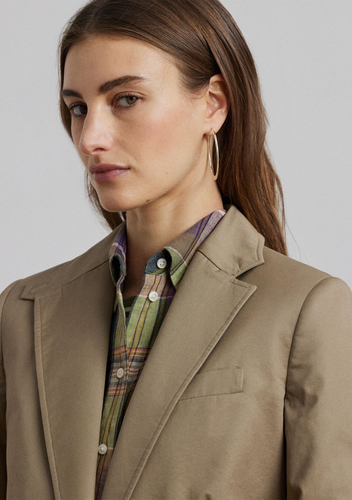 Womens Cotton Twill Blazer
