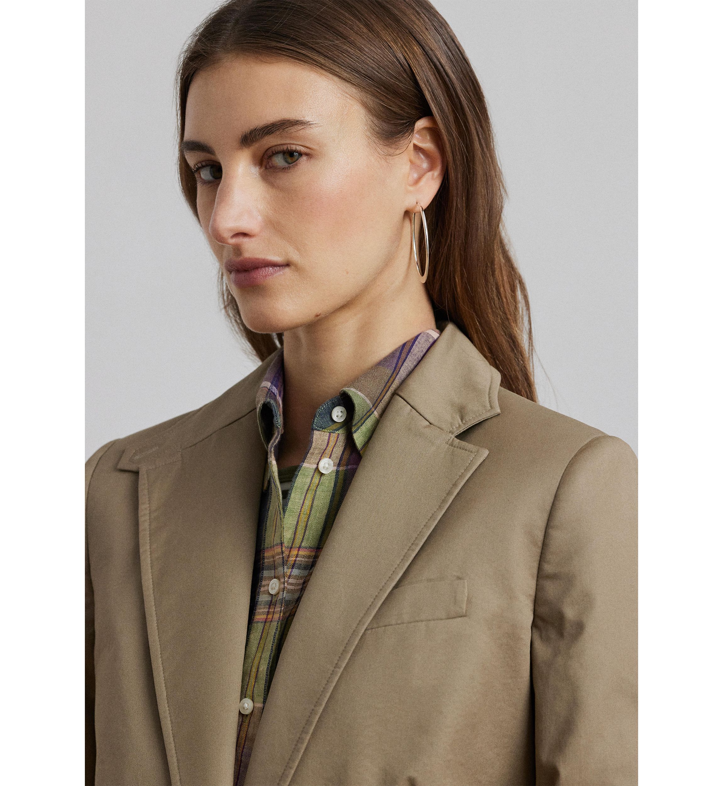Womens Cotton Twill Blazer