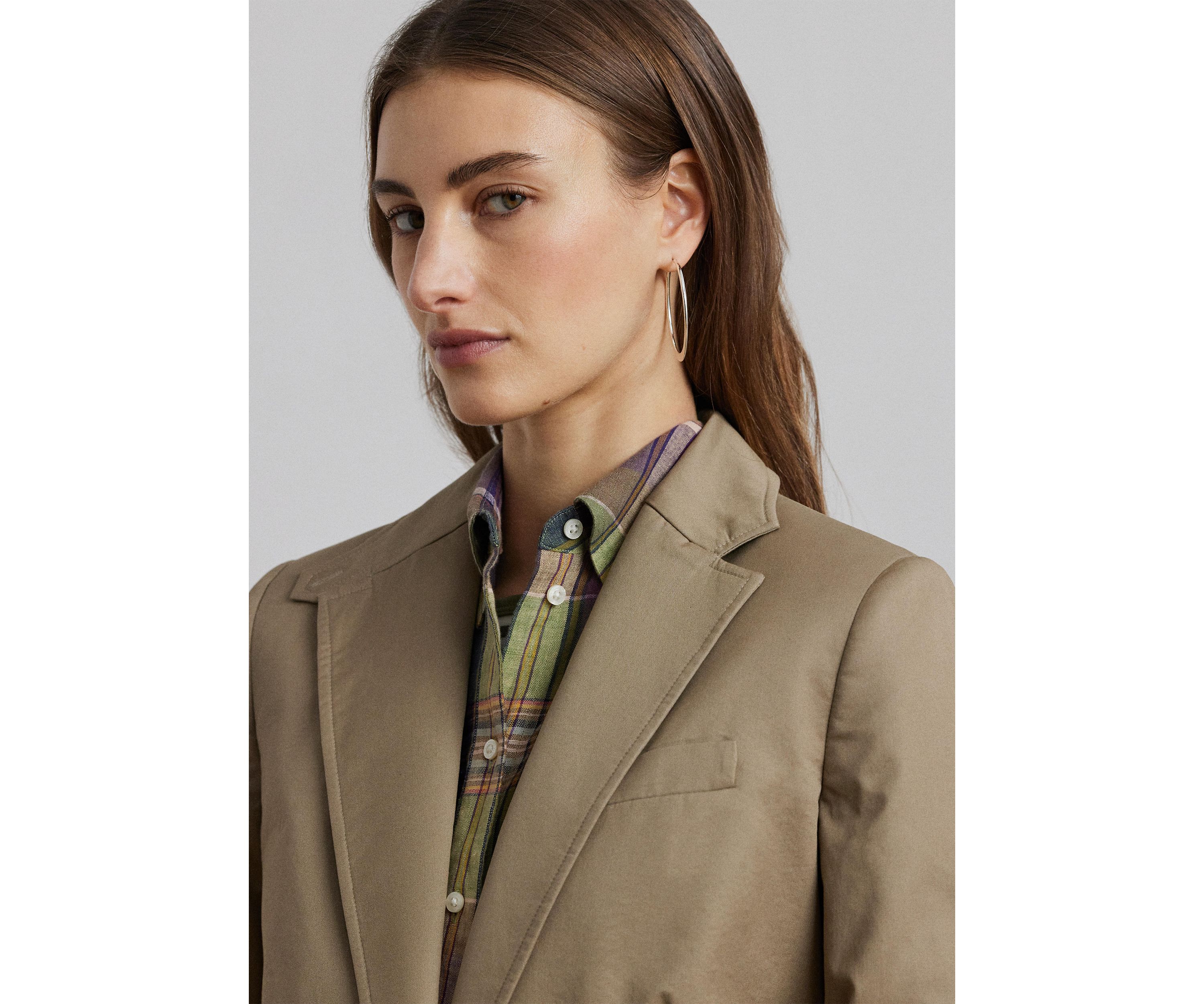 Womens Cotton Twill Blazer