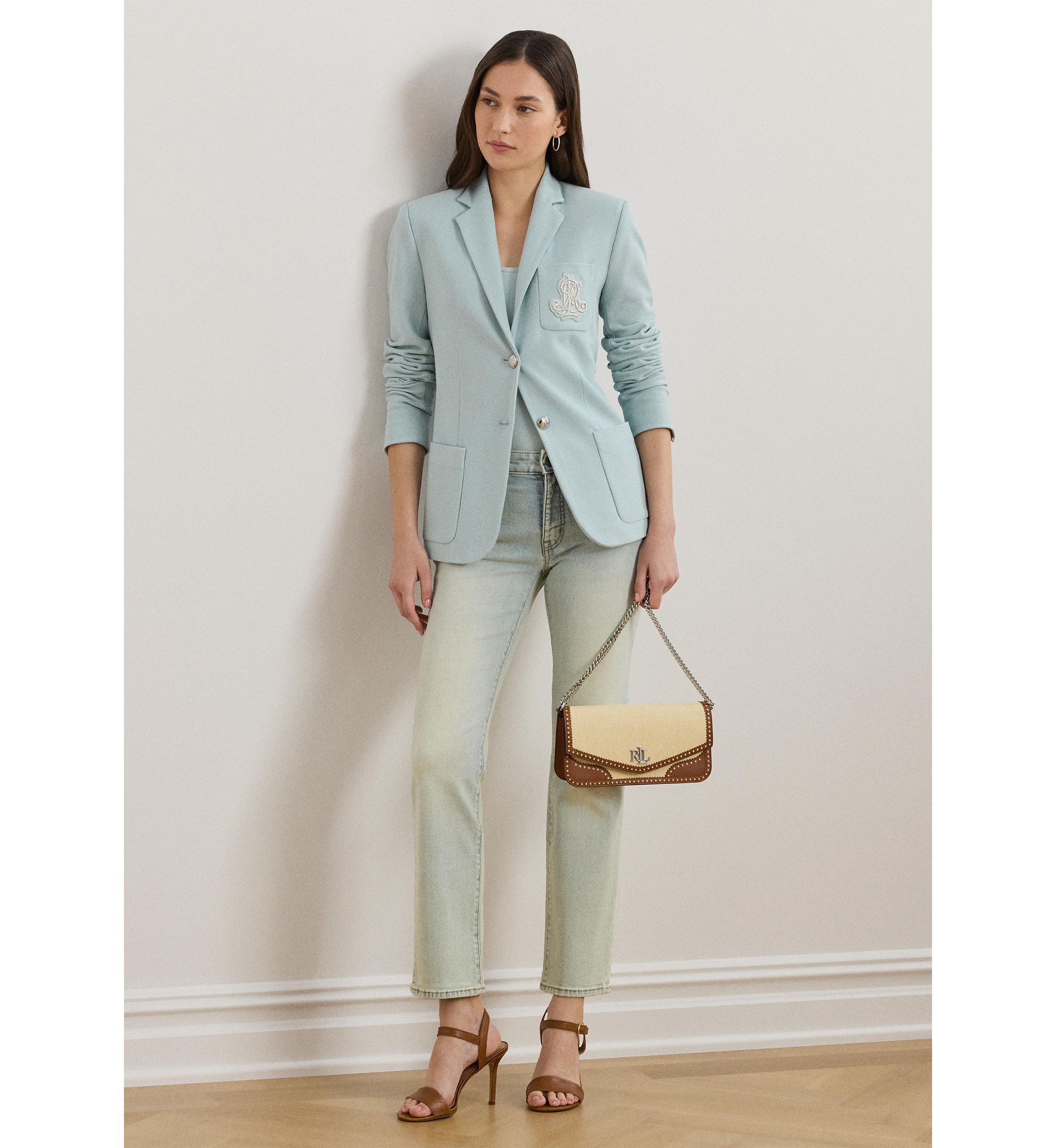 Womens Mid-Rise Straight Ankle Jeans