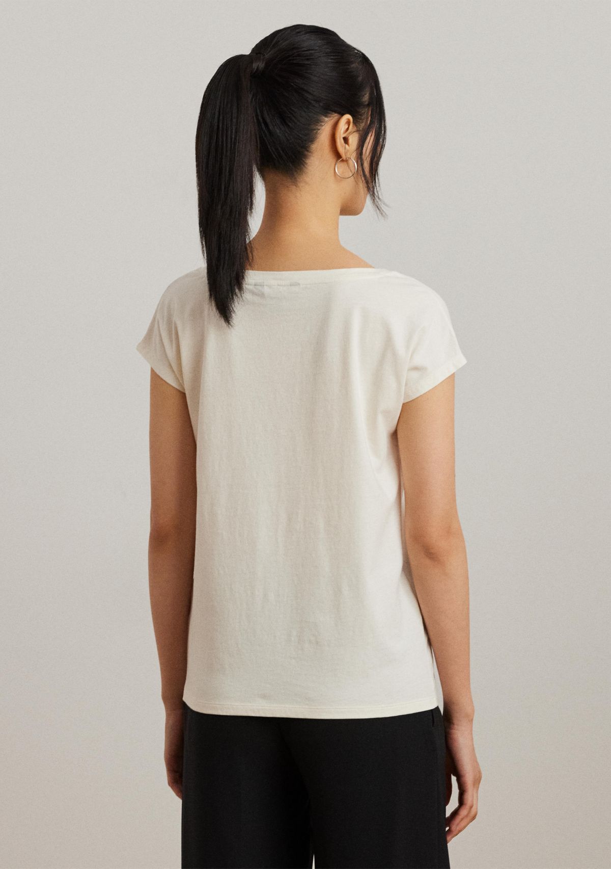 Womens Embroidered Jersey T-Shirt