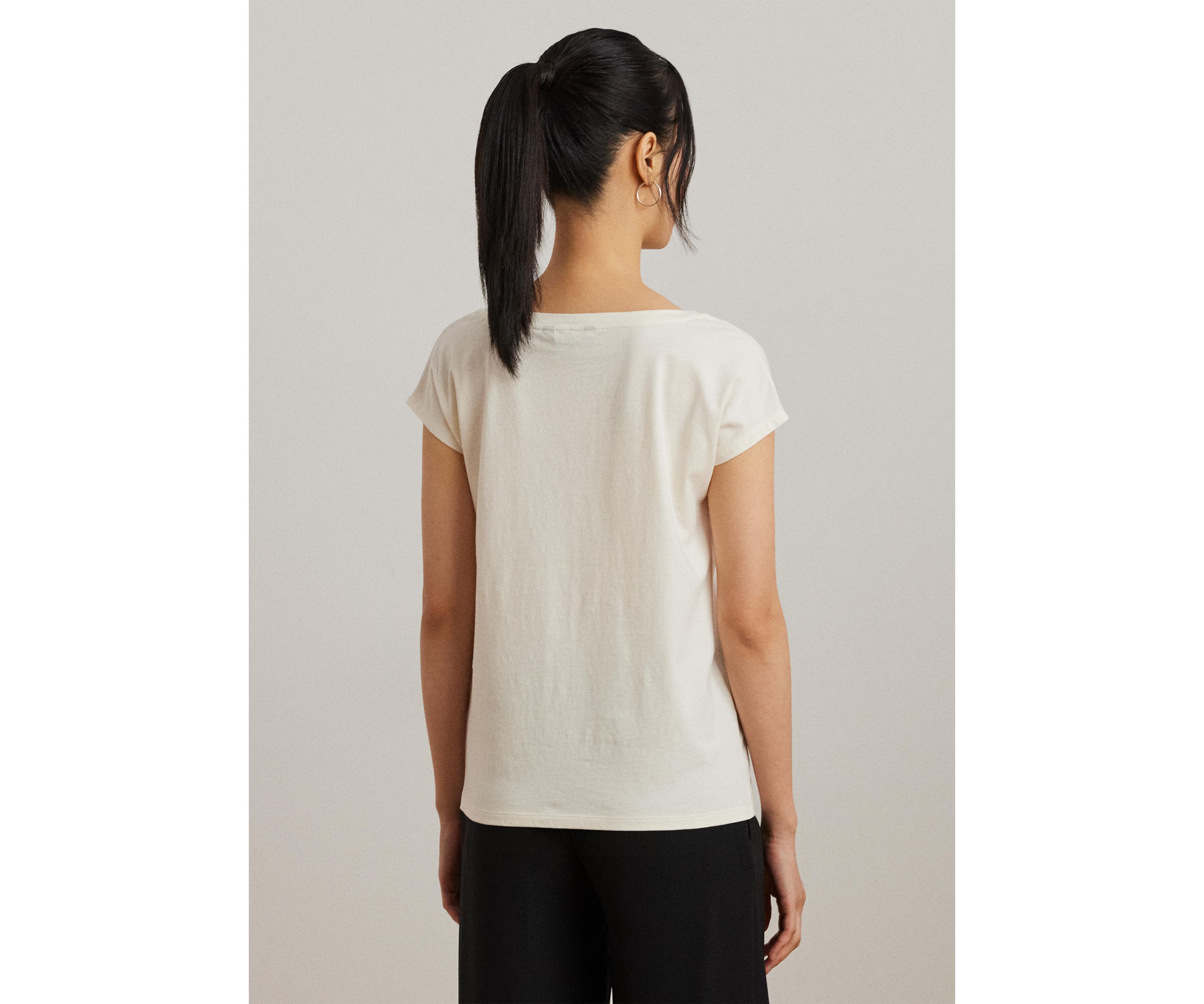 Womens Embroidered Jersey T-Shirt