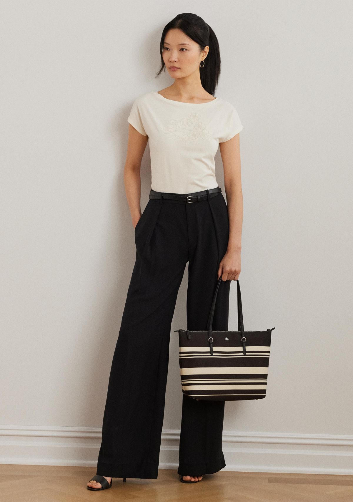 Womens Embroidered Jersey T-Shirt