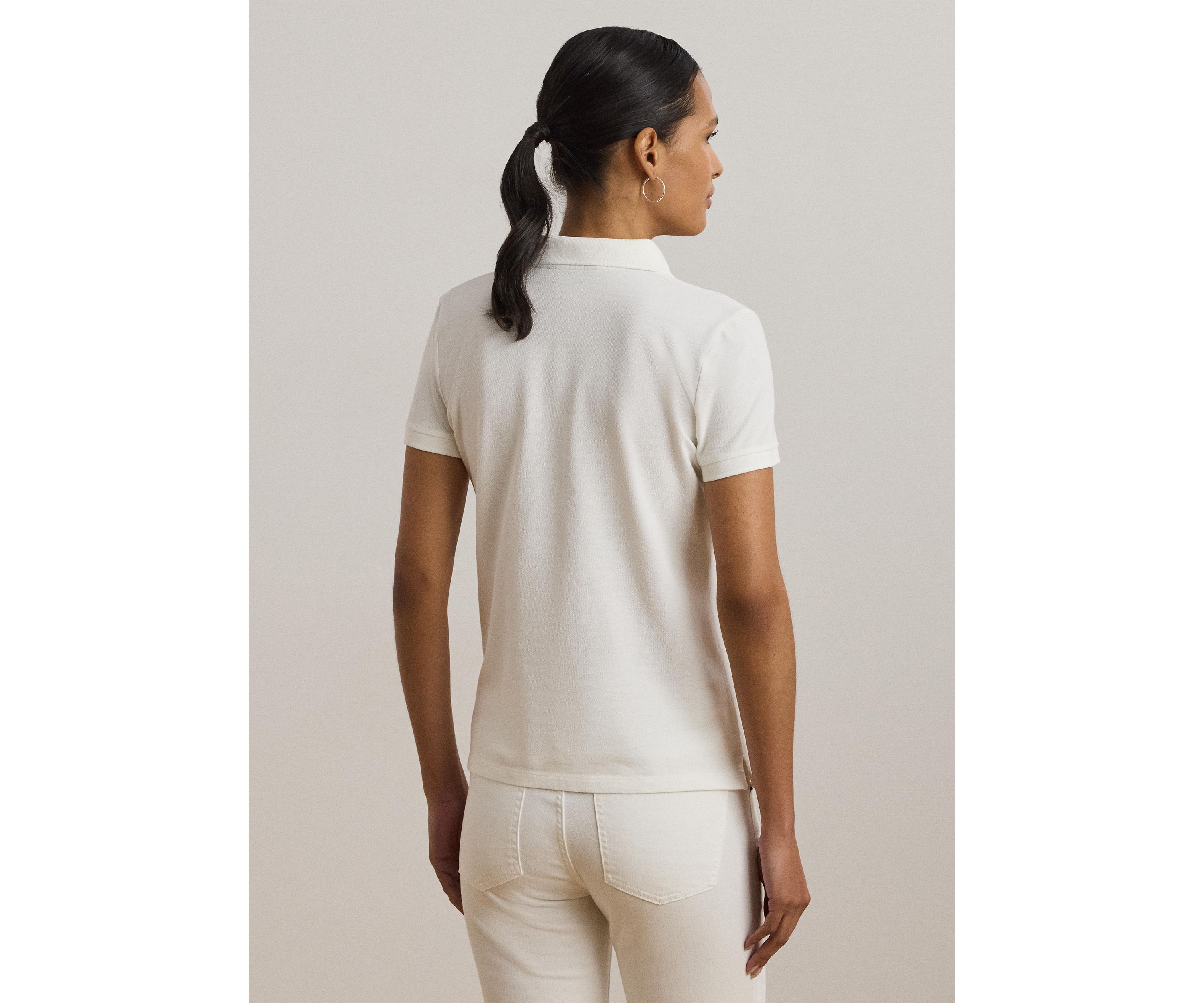 Floral Logo Cotton Piqué Polo Shirt