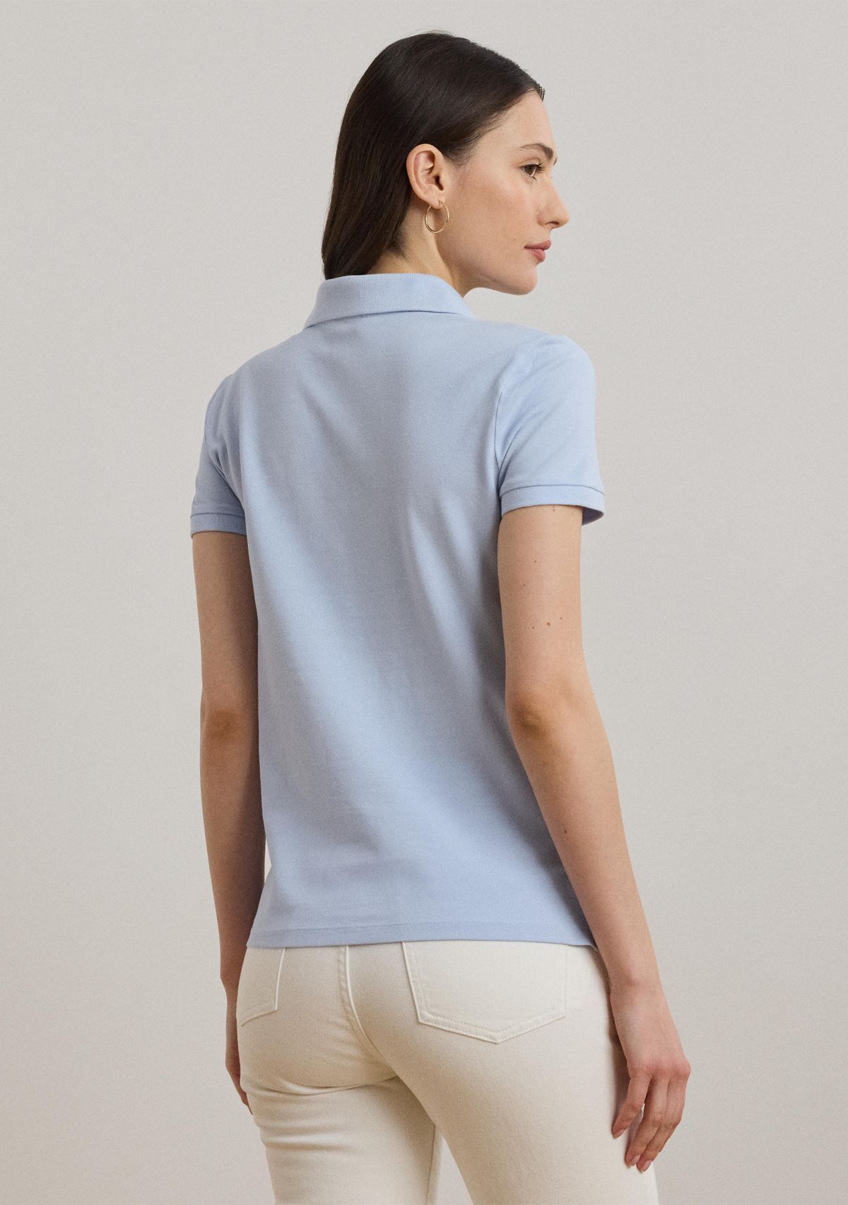 Floral Logo Cotton Piqué Polo Shirt