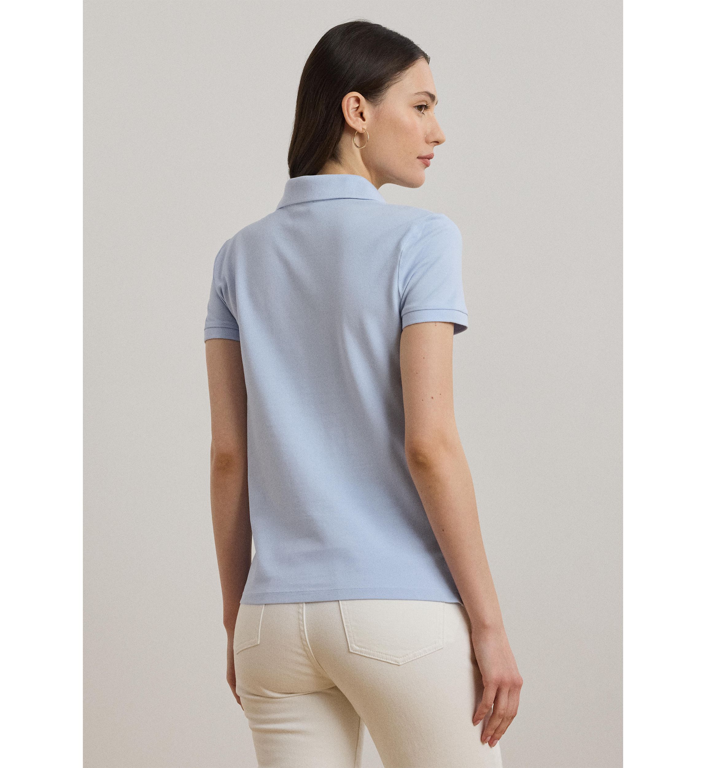 Floral Logo Cotton Piqué Polo Shirt