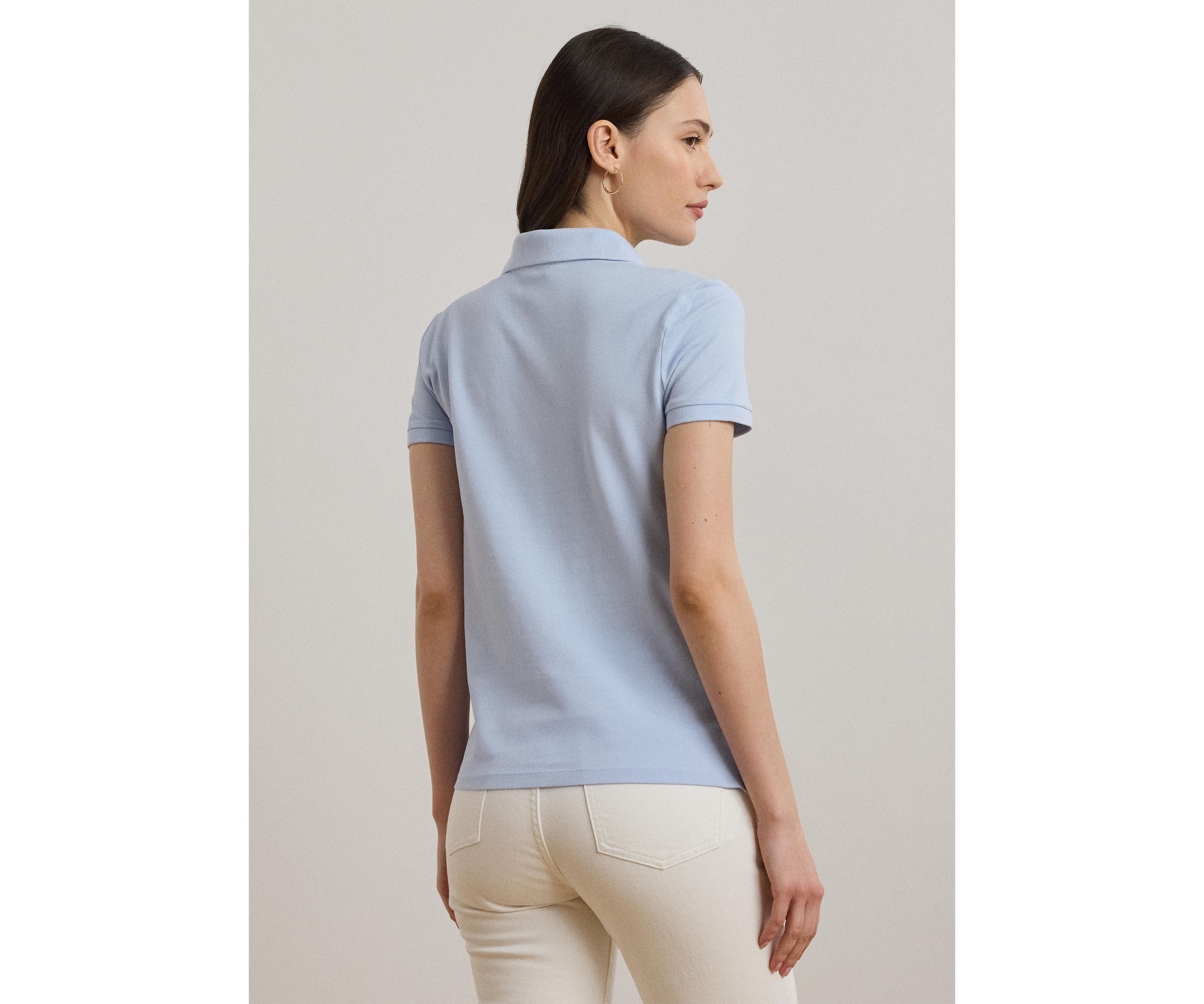 Floral Logo Cotton Piqué Polo Shirt