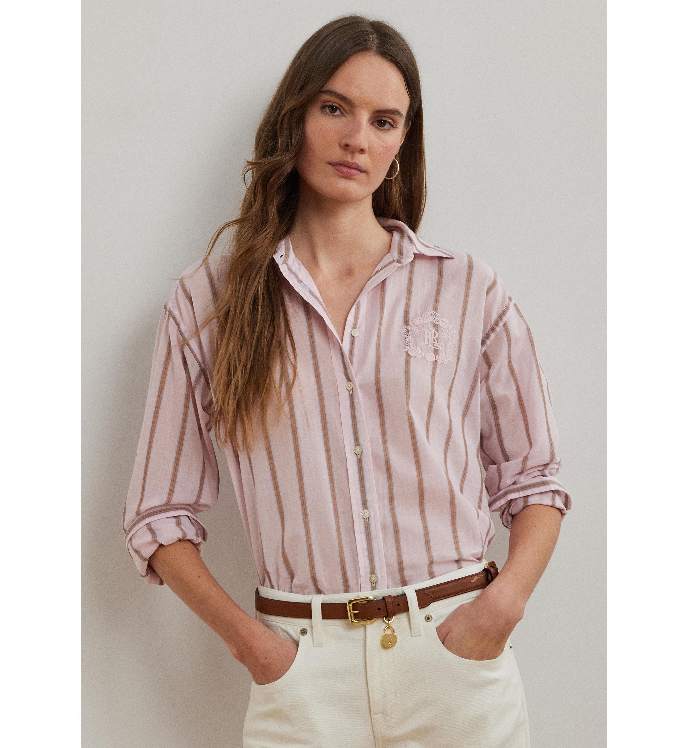Oversize Striped Cotton Broadcloth Shirt