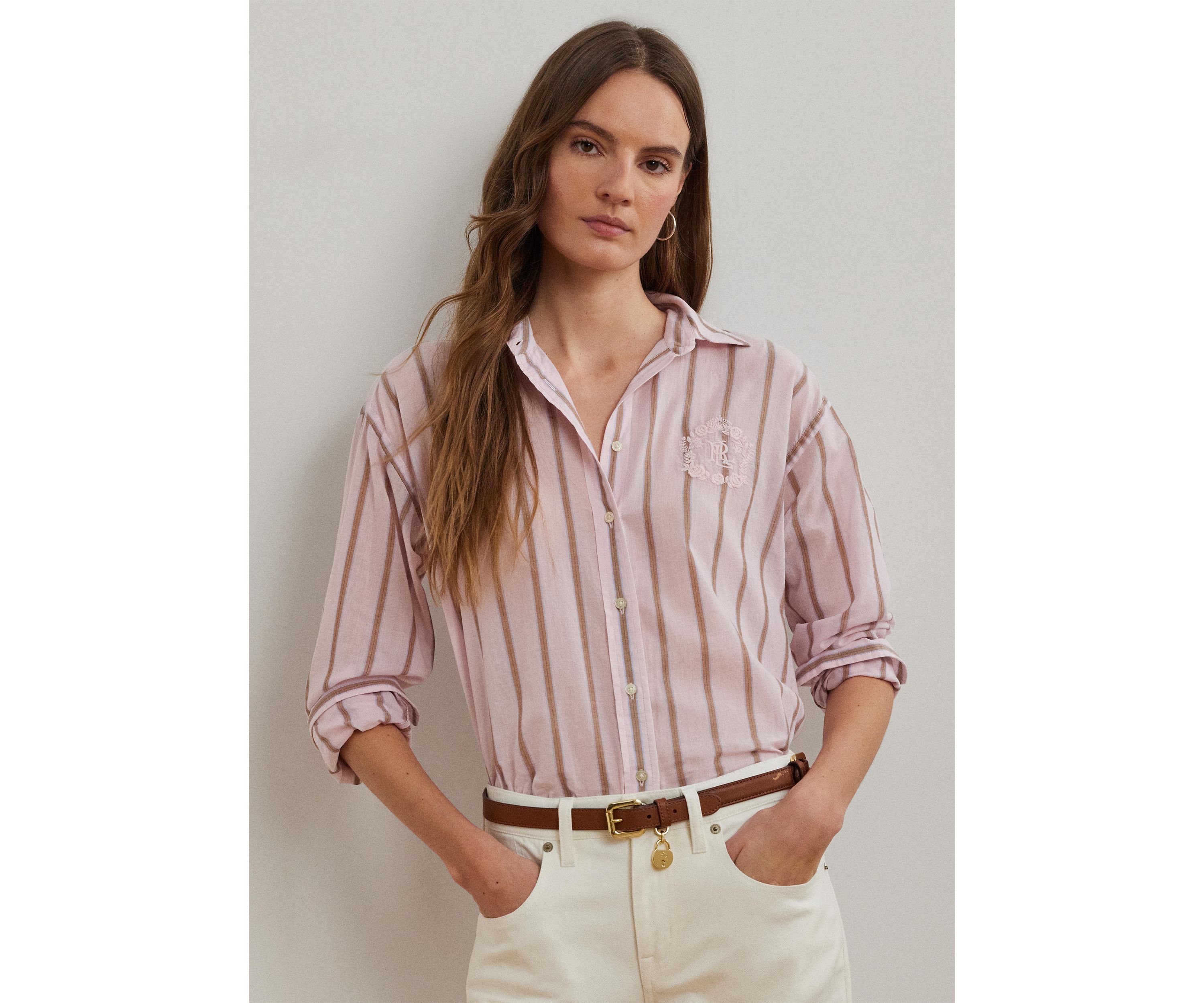 Oversize Striped Cotton Broadcloth Shirt