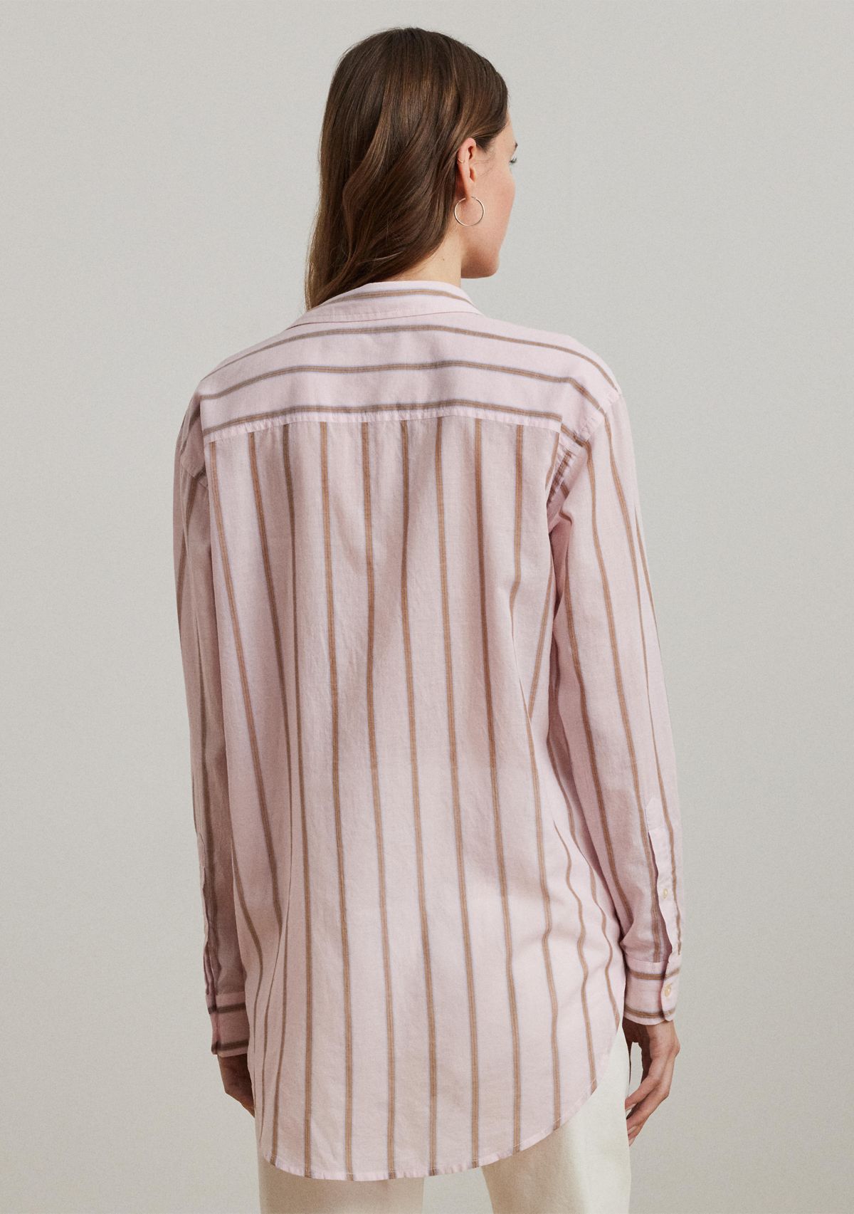 Oversize Striped Cotton Broadcloth Shirt