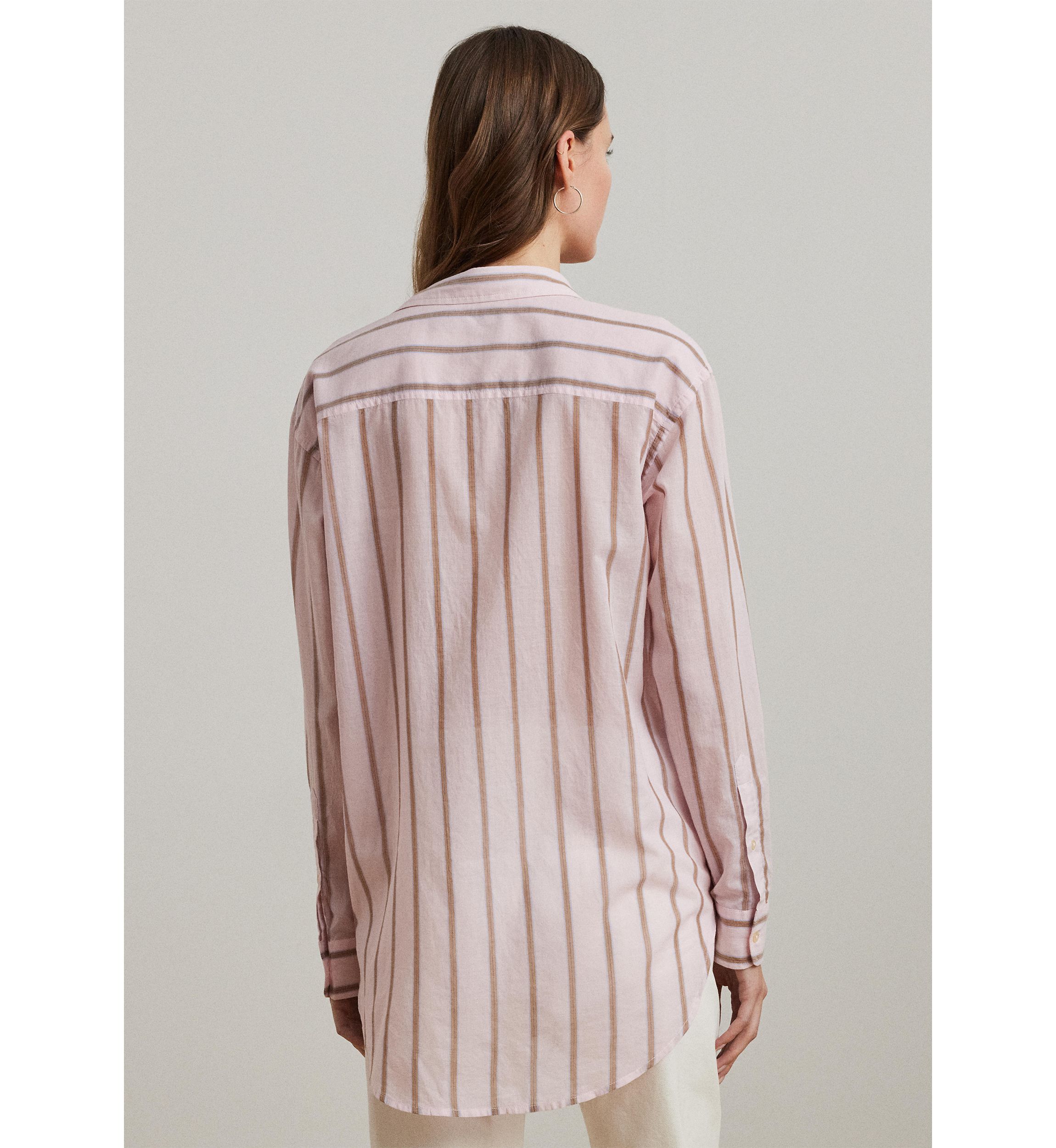 Oversize Striped Cotton Broadcloth Shirt