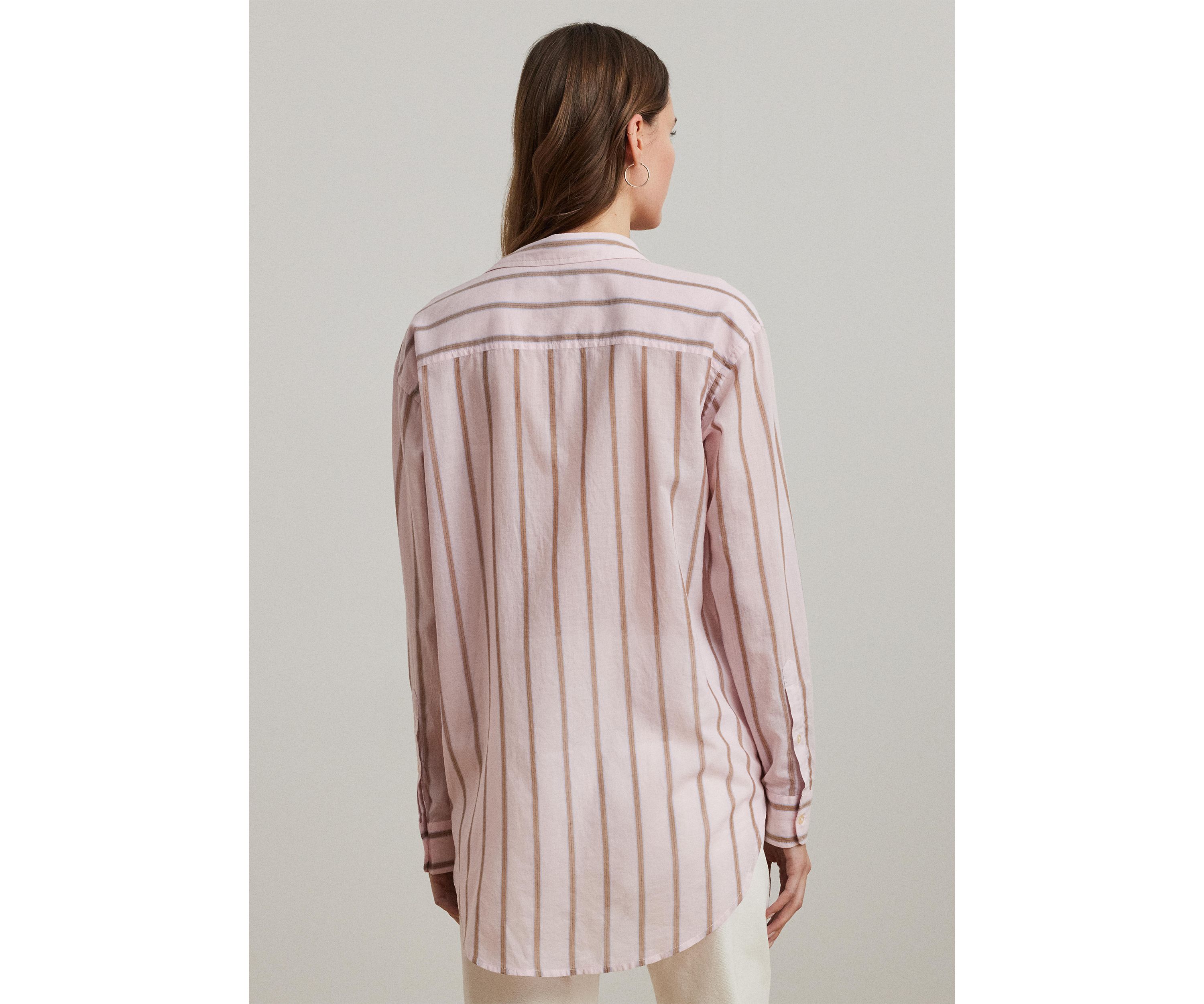 Oversize Striped Cotton Broadcloth Shirt