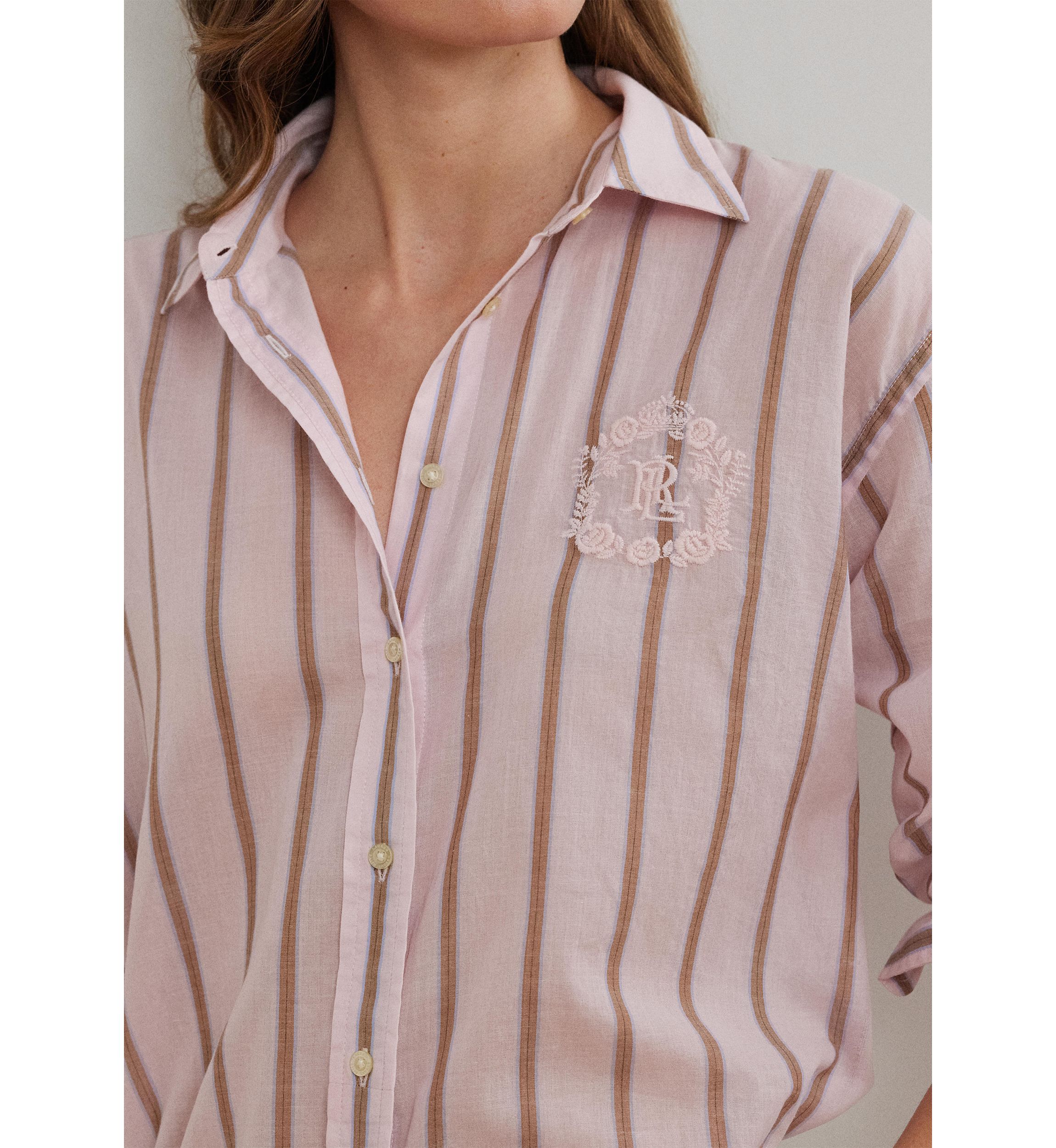 Oversize Striped Cotton Broadcloth Shirt