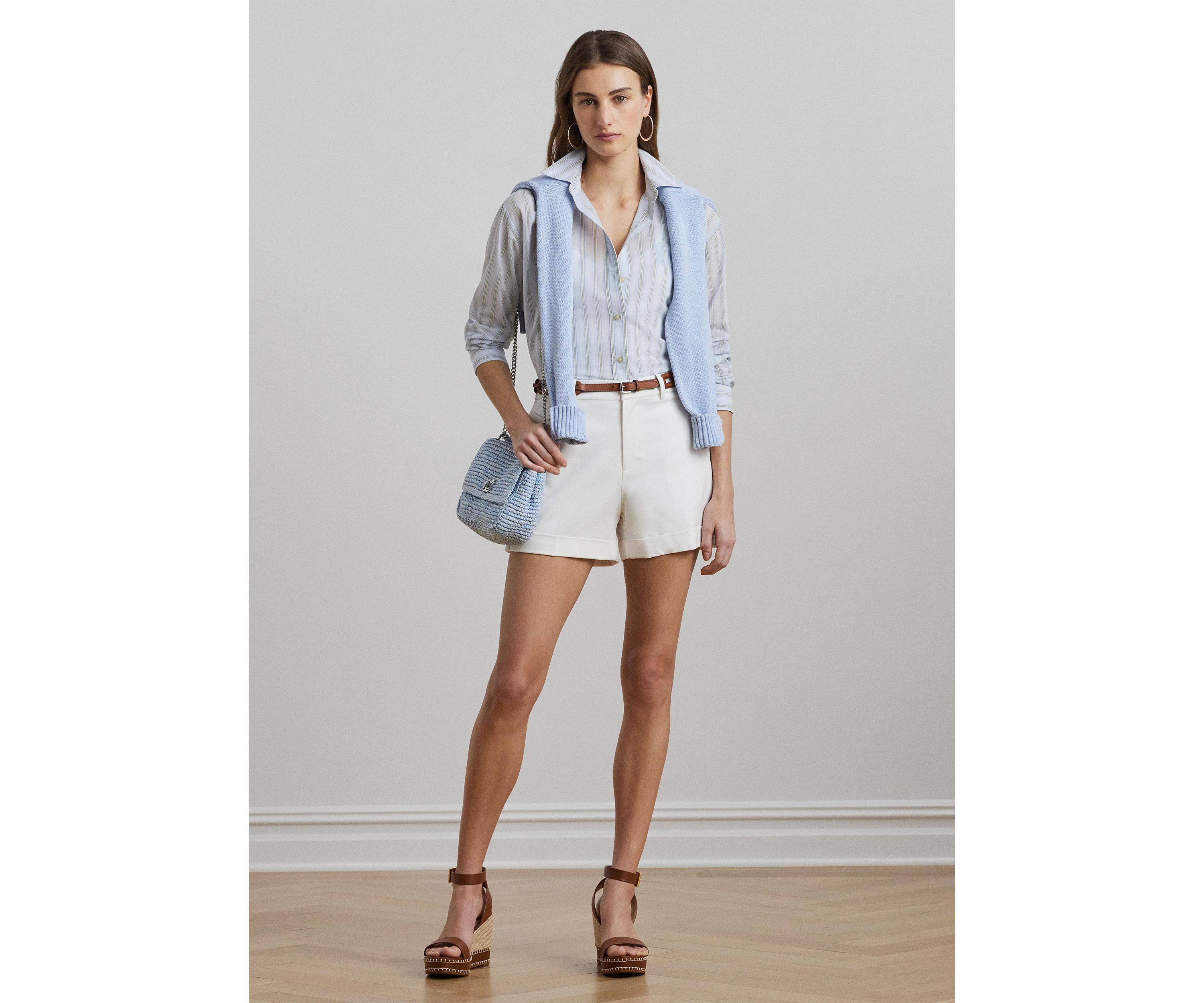 Oversize Striped Cotton Voile Shirt