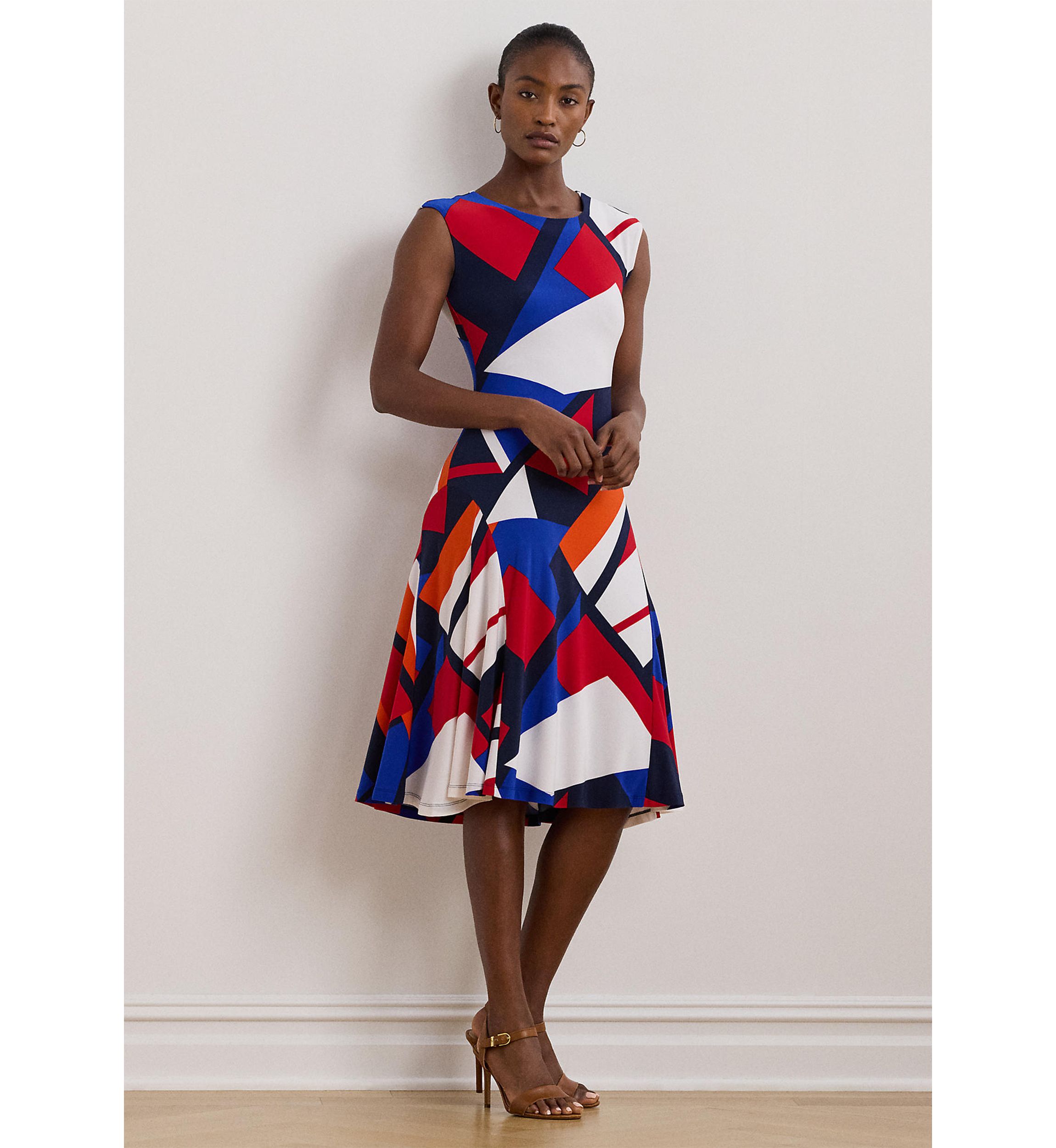 Lauren Ralph Lauren Women's Print Stretch Jersey Dress | Belk