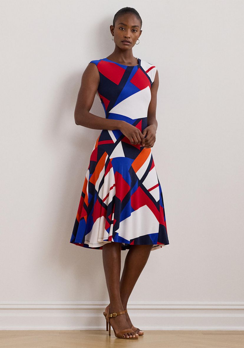 ralph lauren jersey dress Lauren Women's Twist-Front Cap-Sleeve Stretch designed to provide lasting style and wearability. Cutout Jersey Gown for Women