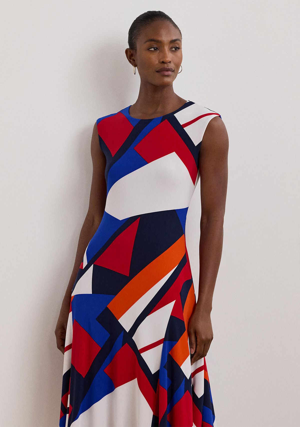 Womens Print Stretch Jersey Dress