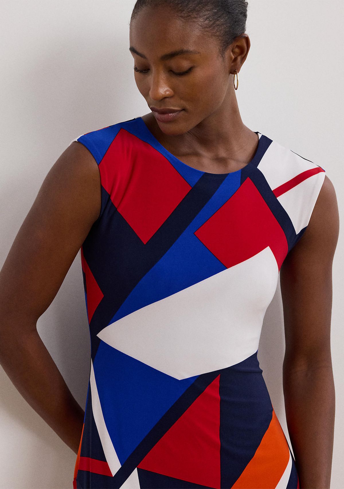 Womens Print Stretch Jersey Dress