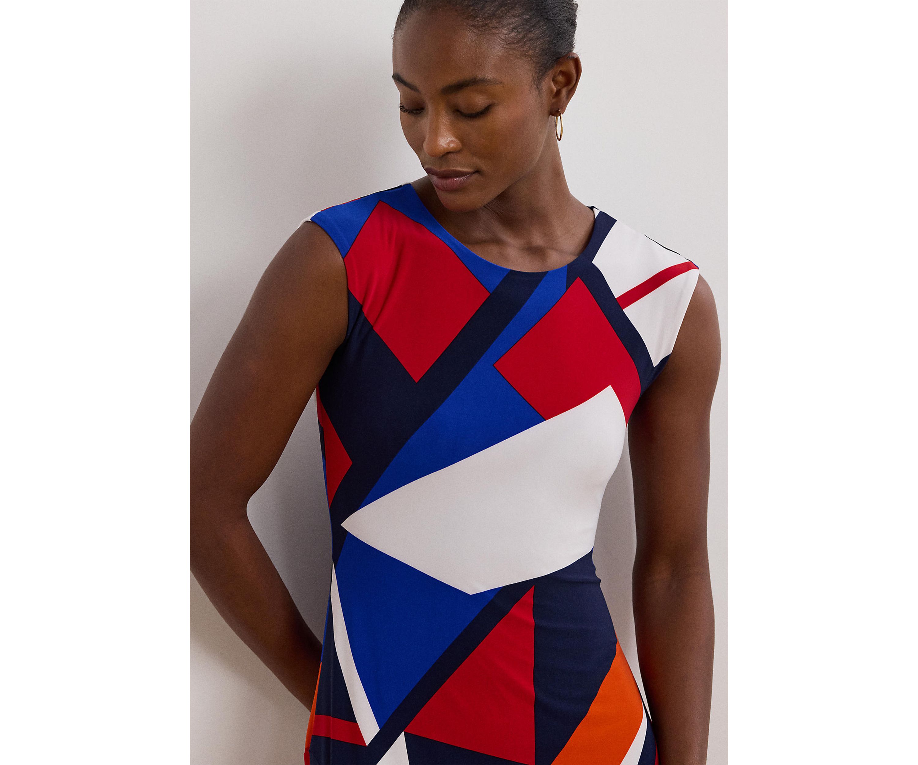 Womens Print Stretch Jersey Dress