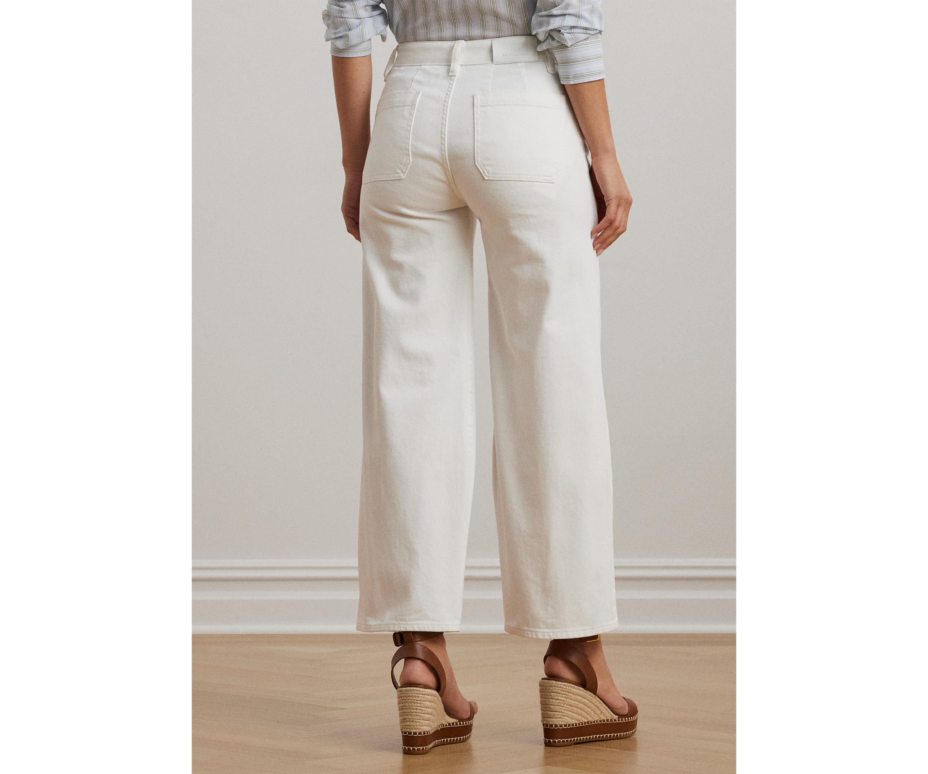 High Rise Wide Leg Cropped Jeans
