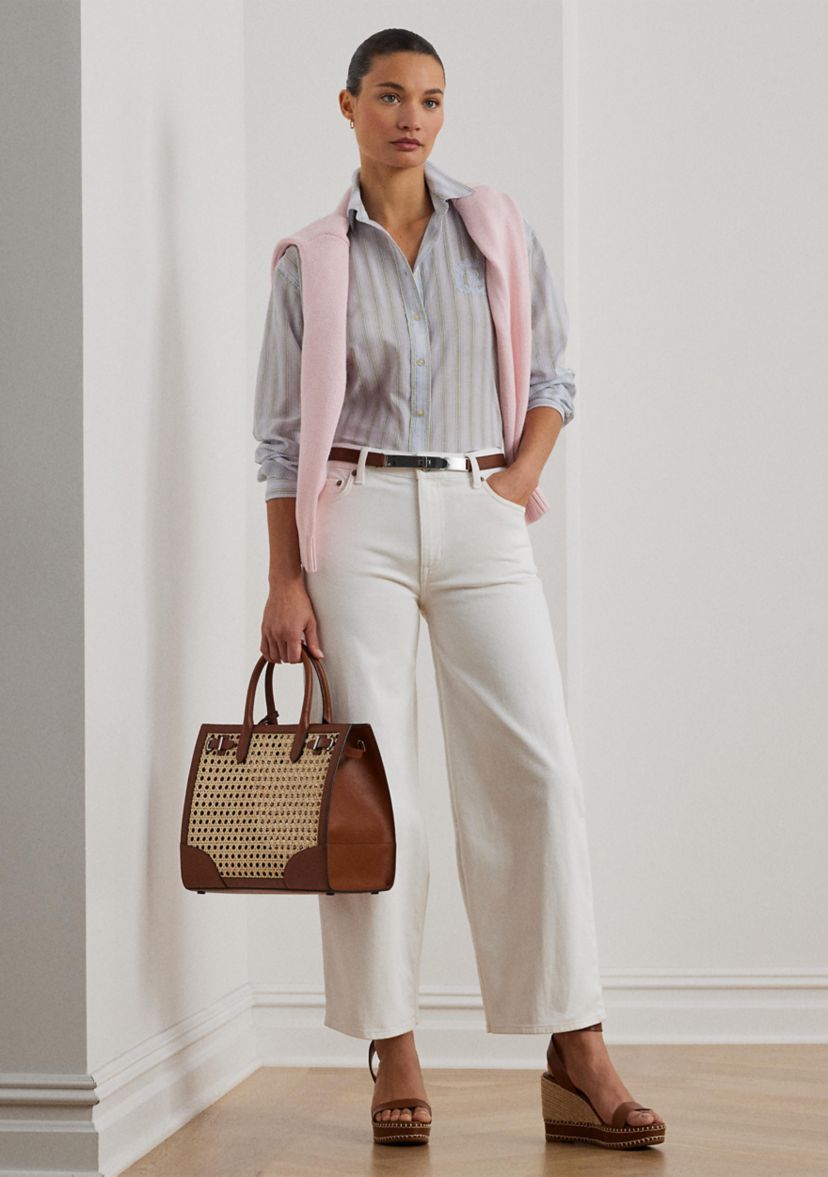 High Rise Wide Leg Cropped Jeans