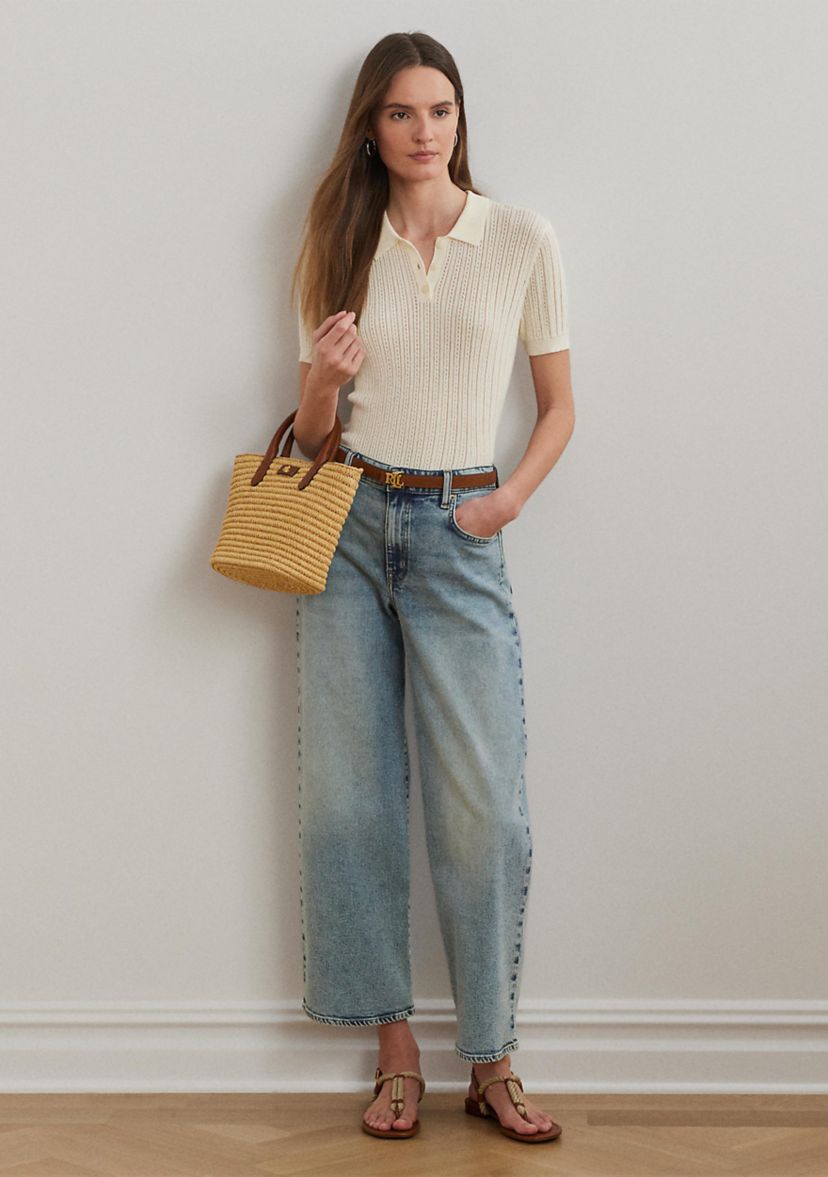 High Rise Wide Leg Cropped Jeans