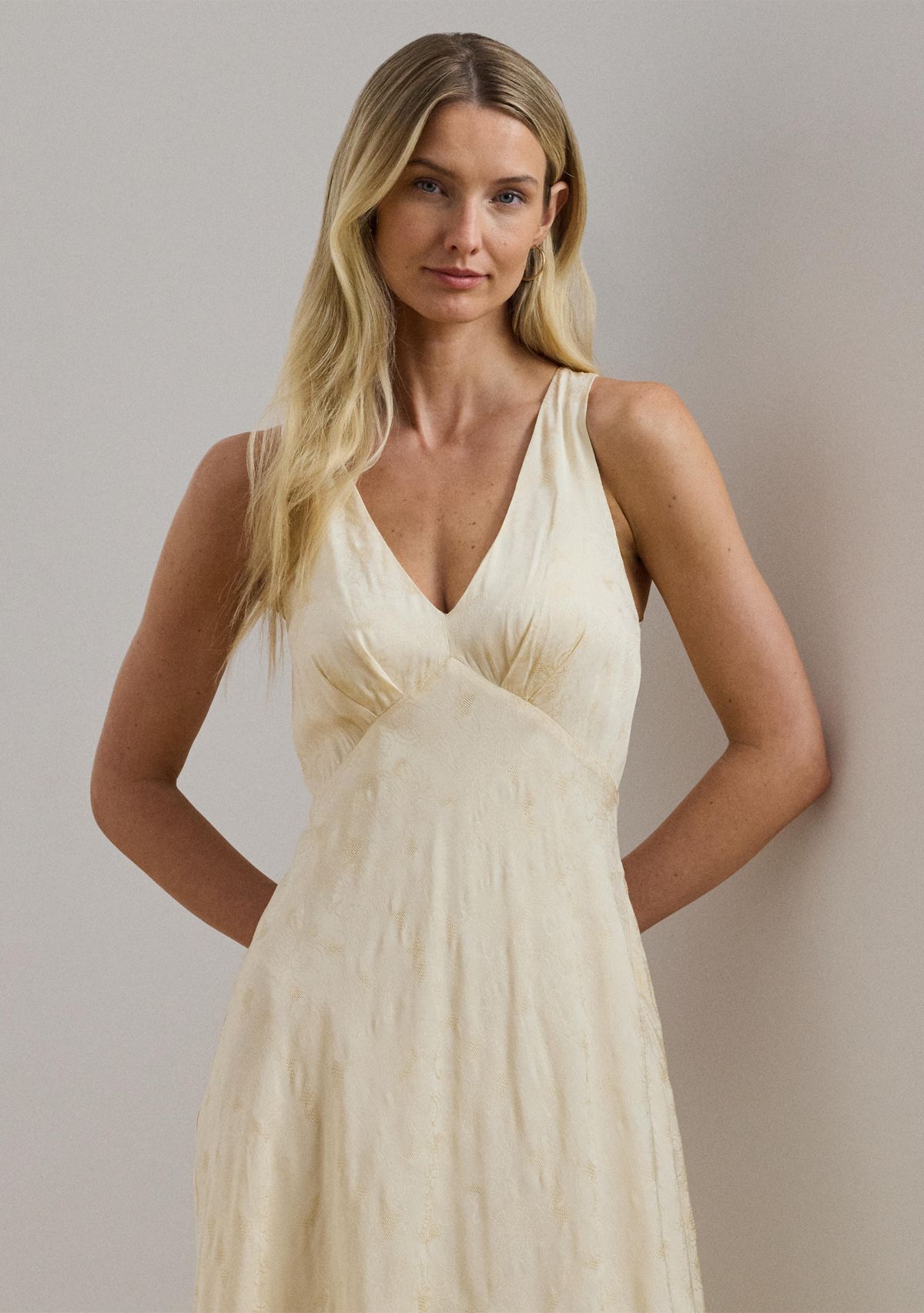 Floral Jacquard Sleeveless Dress