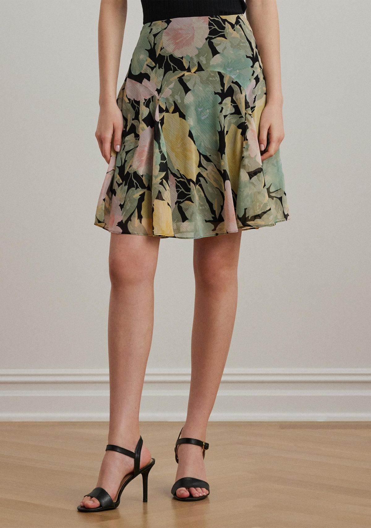 Floral Crinkle Georgette Skirt